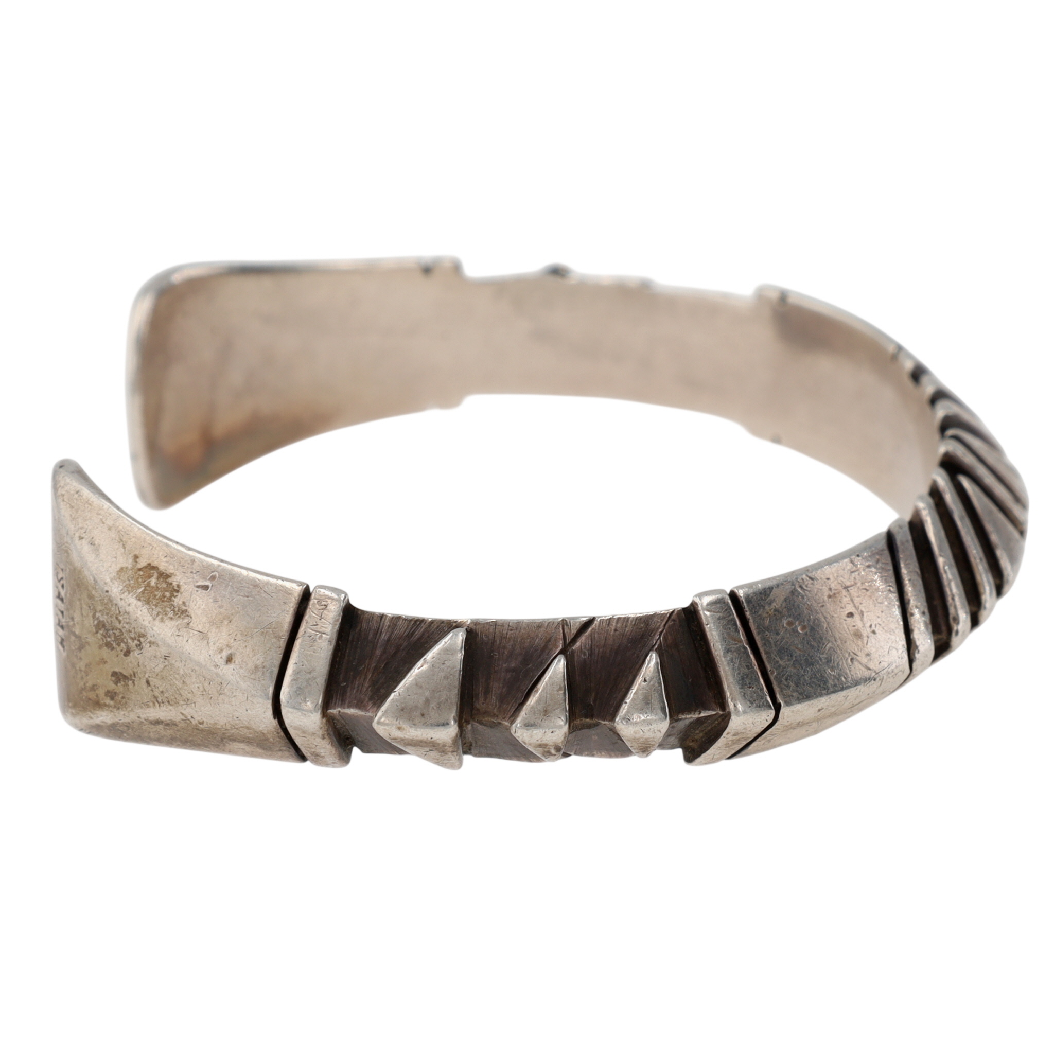 Isaiah Ortiz San Felipe Sterling Contemporary Cuff Bracelet