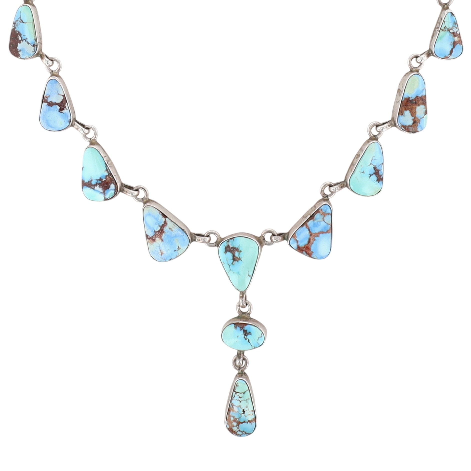 Paul Livingston Navajo Sterling Golden Hills Turquoise Necklace