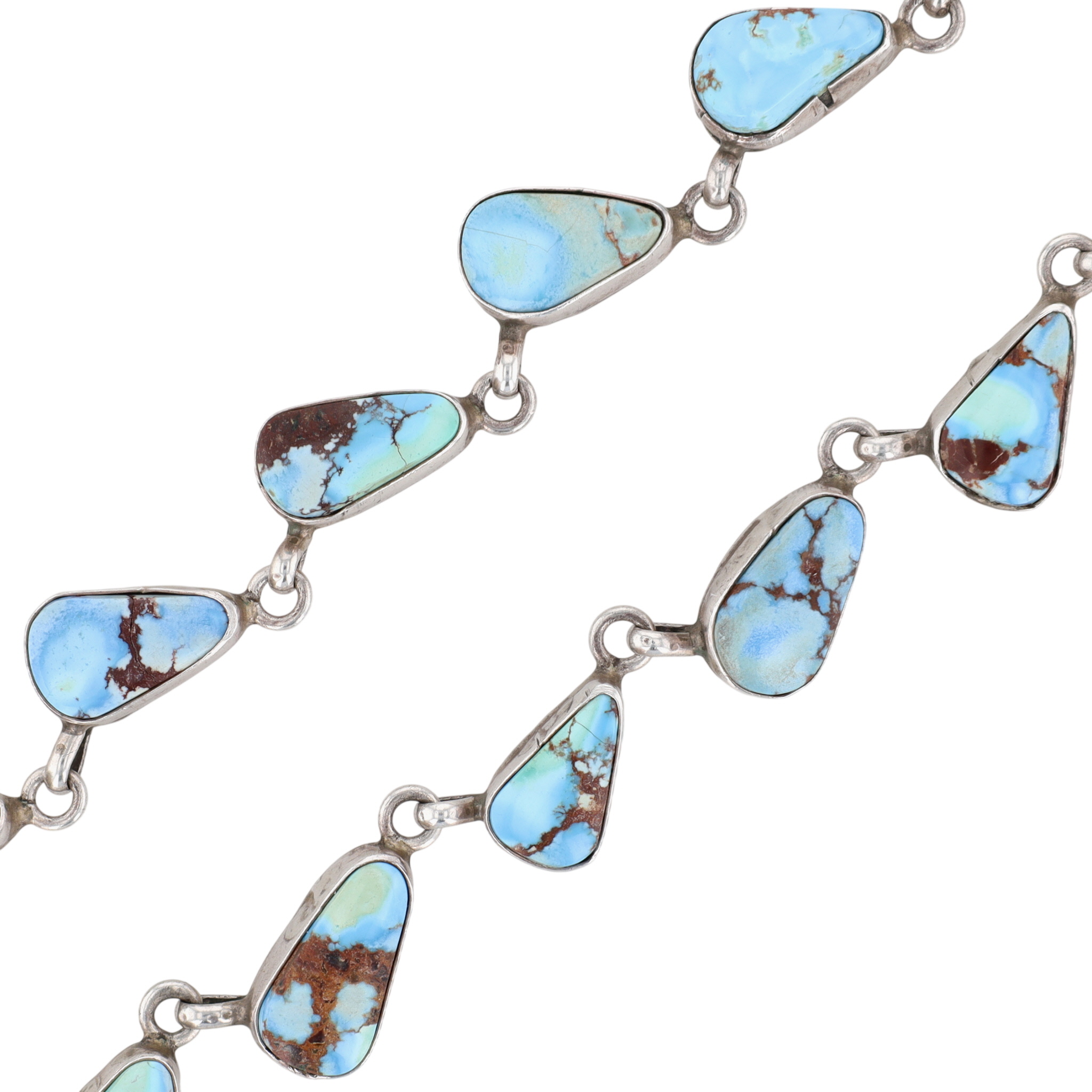 Paul Livingston Navajo Sterling Golden Hills Turquoise Necklace