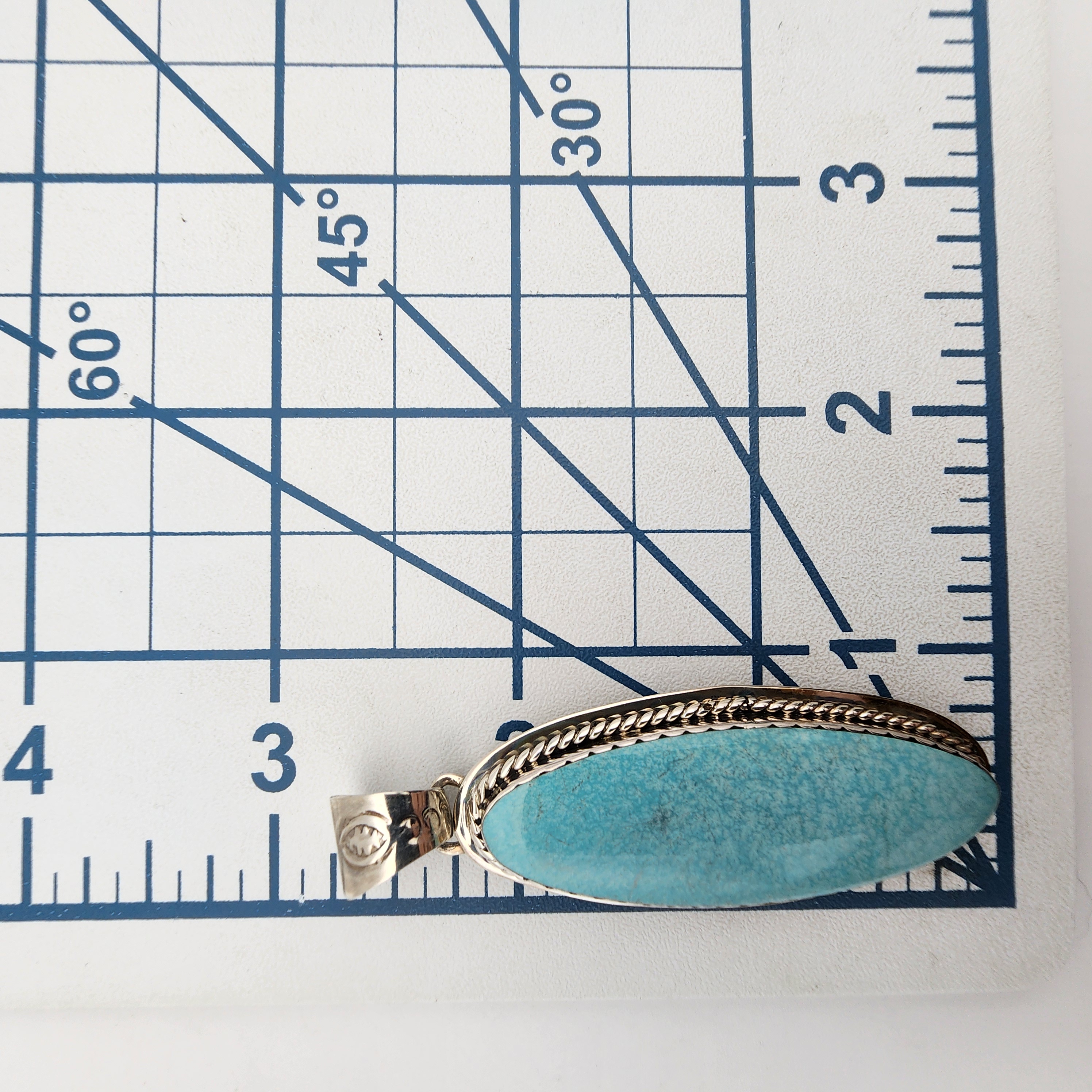 Secatero Navajo Sterling Turquoise Pendant