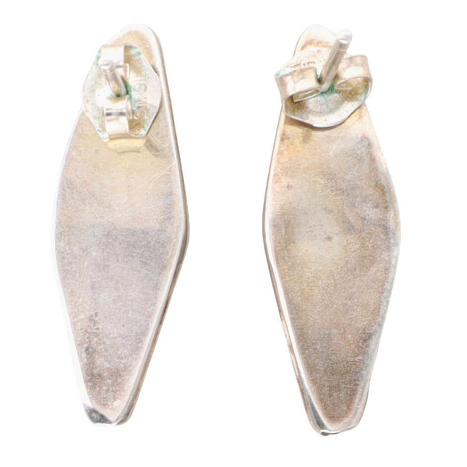 Randy Lucio Zuni Sterling Multi-Stone Inlay Earrings