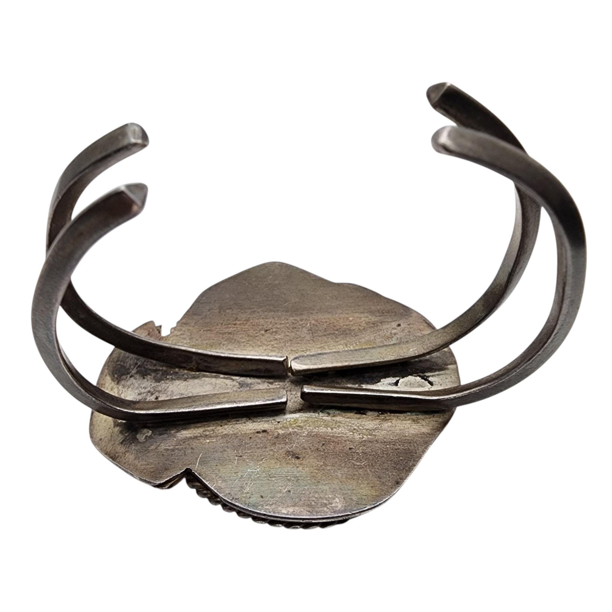 Vintage Navajo Sterling Turquoise Cuff Bracelet