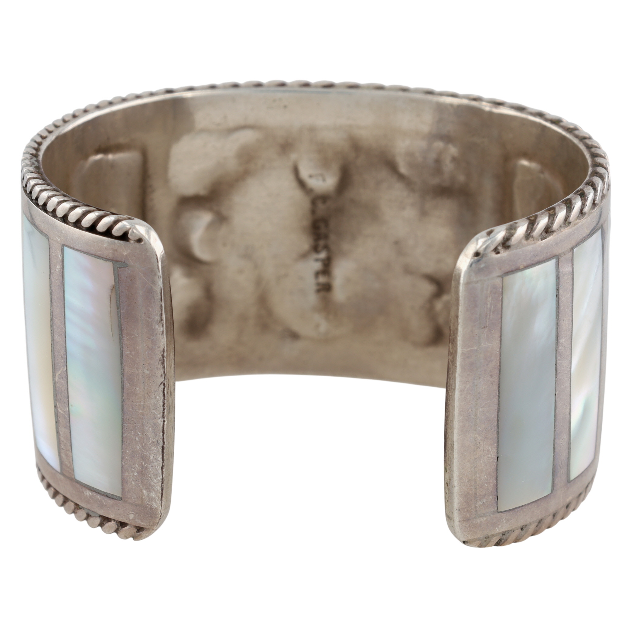 Vintage Filbert & Clara Gasper Zuni Sterling Multi-Stone Inlay Sunface Cuff Bracelet
