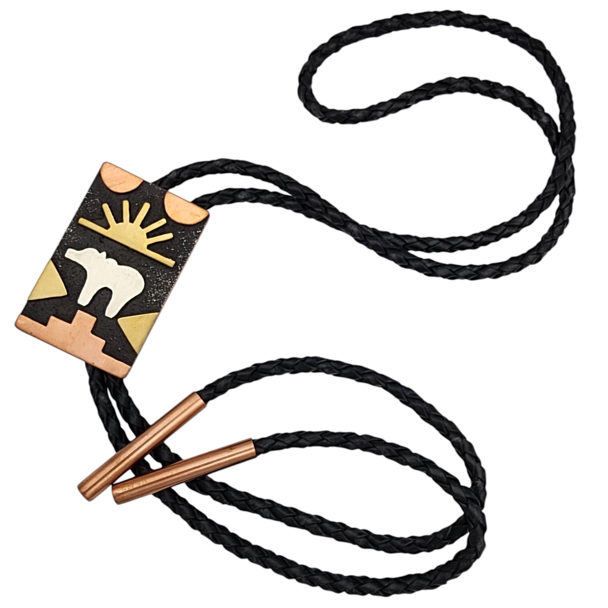 Jeremy & Eileen Rosetta Santo Domingo Multi-Metal Overlay Bolo Tie