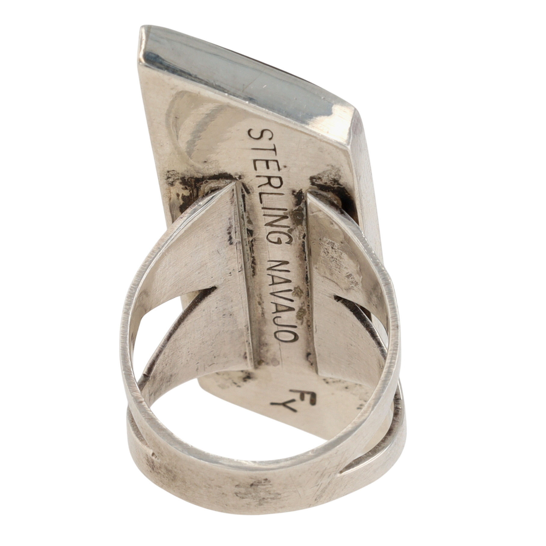 Frank Yazzie Navajo Sterling Multi-Stone Inlay Ring Sz 5.75