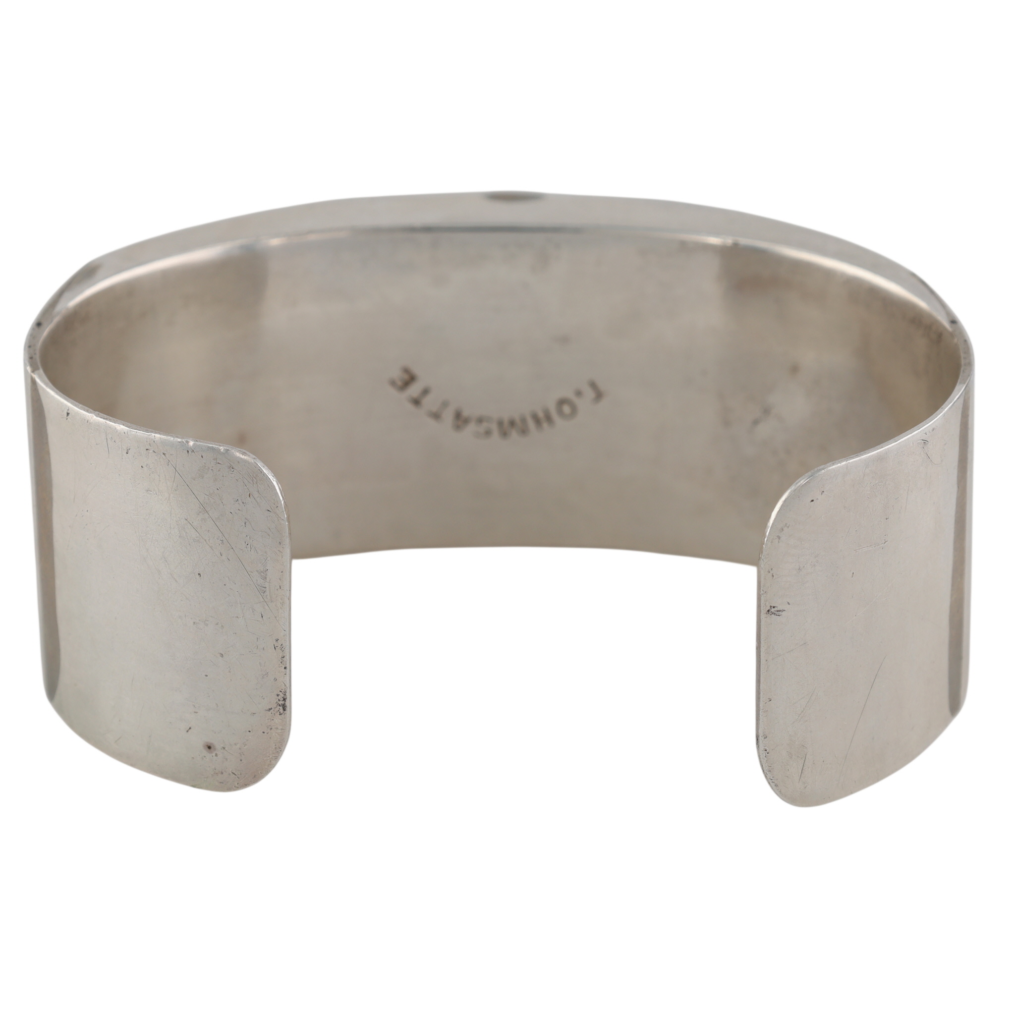 Tony Ohmsatte Zuni Sterling Multi-Stone Inlay Gaan Dancer Cuff Bracelet