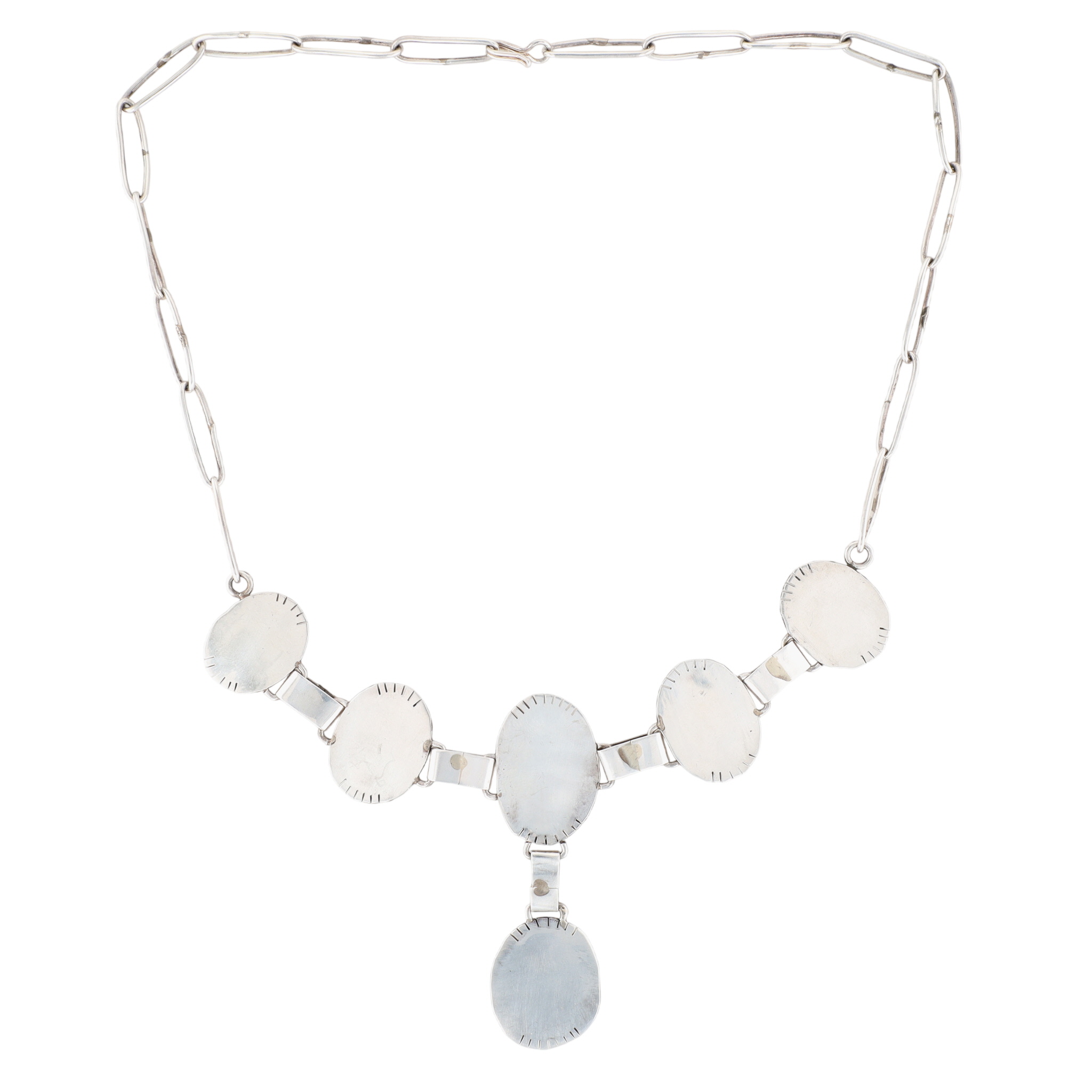 Navajo Sterling Royston Turquoise Station Necklace