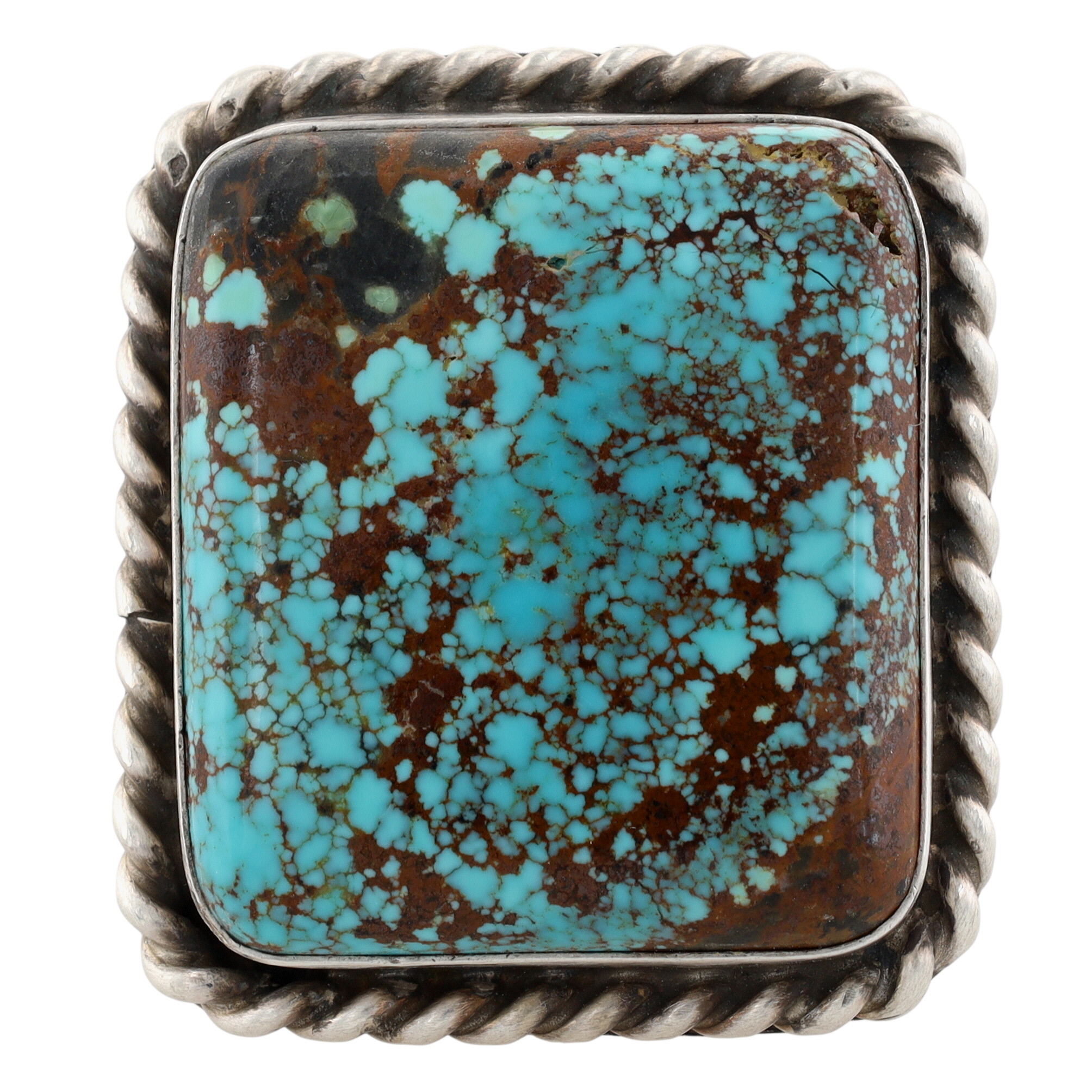 Augustine Largo Navajo Sterling #8 Turquoise Adjustable Ring
