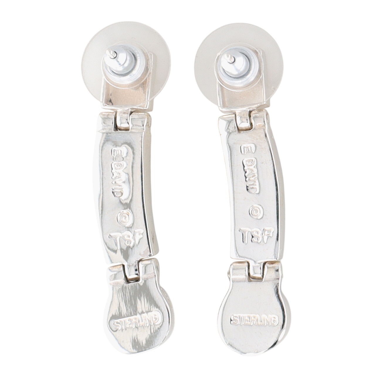 Evangeline David Navajo Sterling Multi-Stone Inlay Earrings