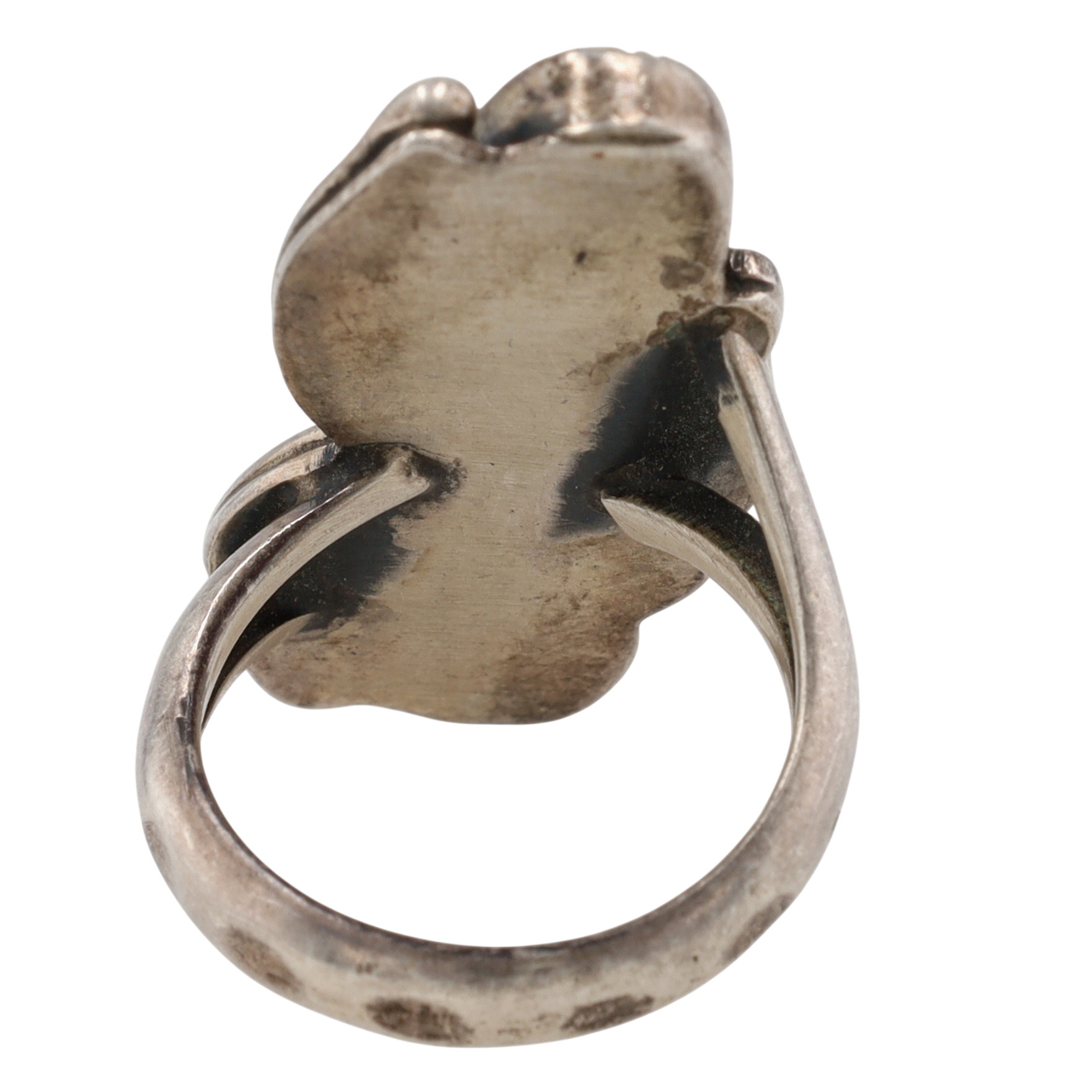 VIntage Navajo Sterling Coral Ring Sz 7