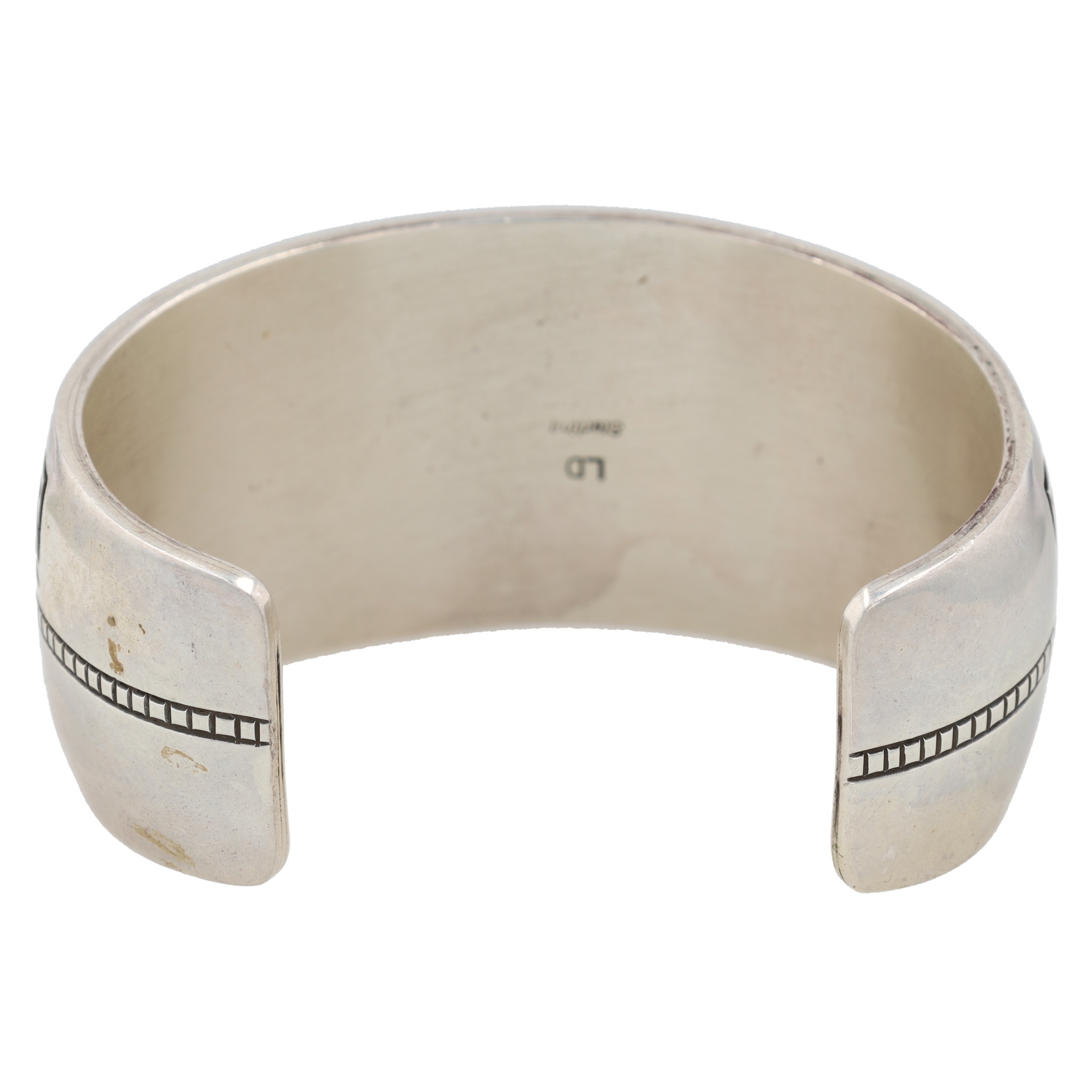Vintage Lowell Draper Navajo Sterling Kokopelli Overlay Cuff Bracelet