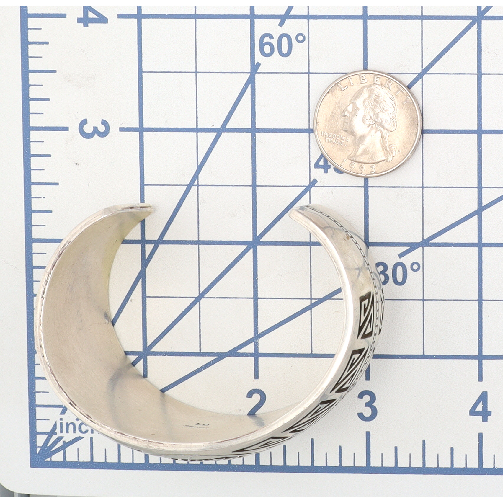 Vintage Lowell Draper Navajo Sterling Kokopelli Overlay Cuff Bracelet