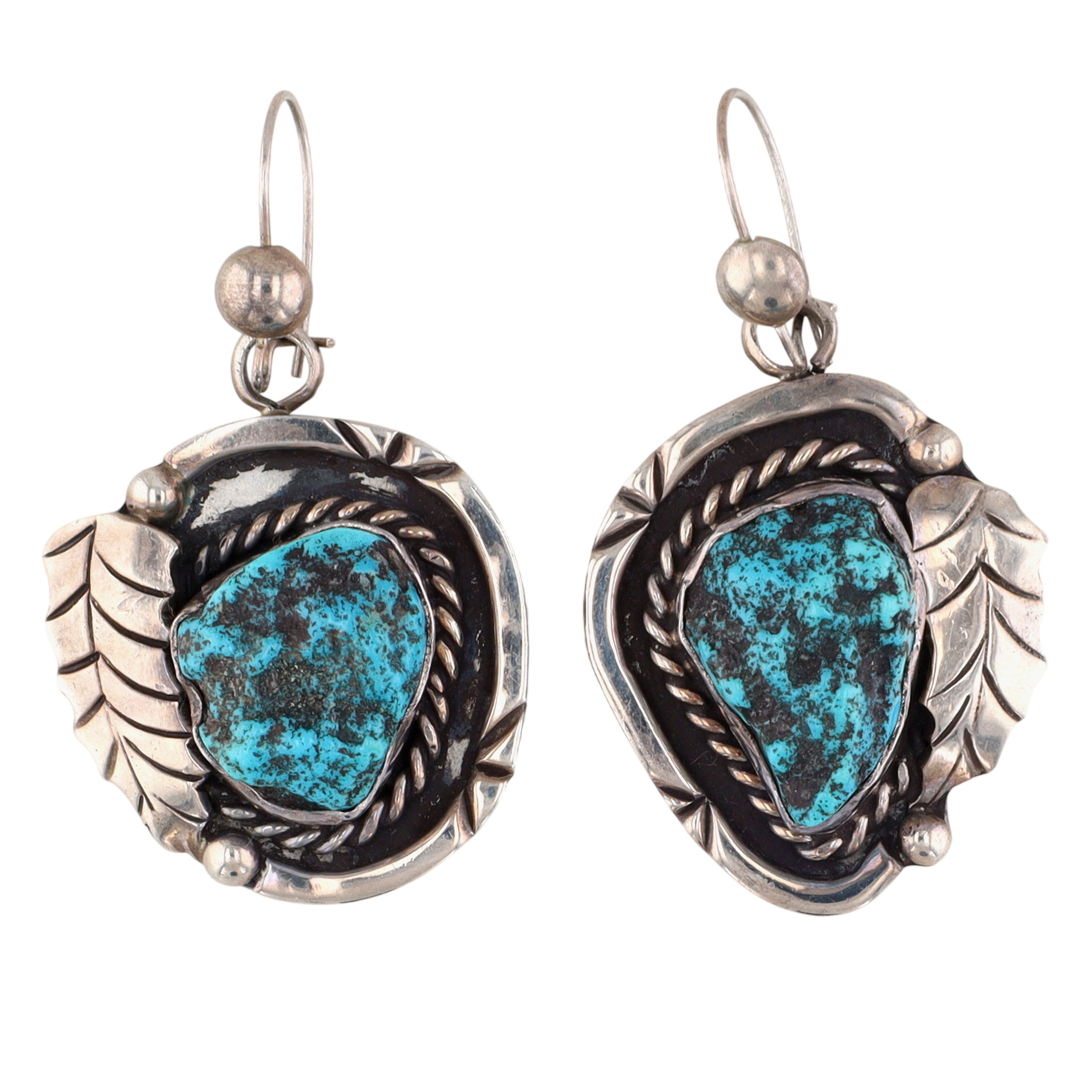 Vintage Navajo Sterling Turquoise Earrings