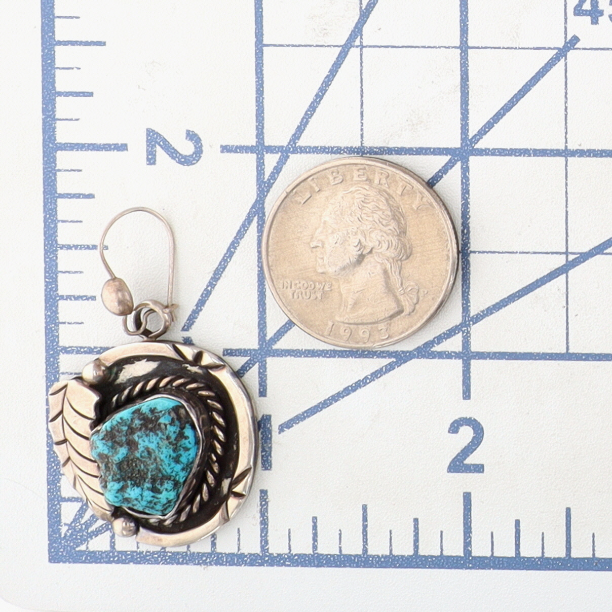 Vintage Navajo Sterling Turquoise Earrings
