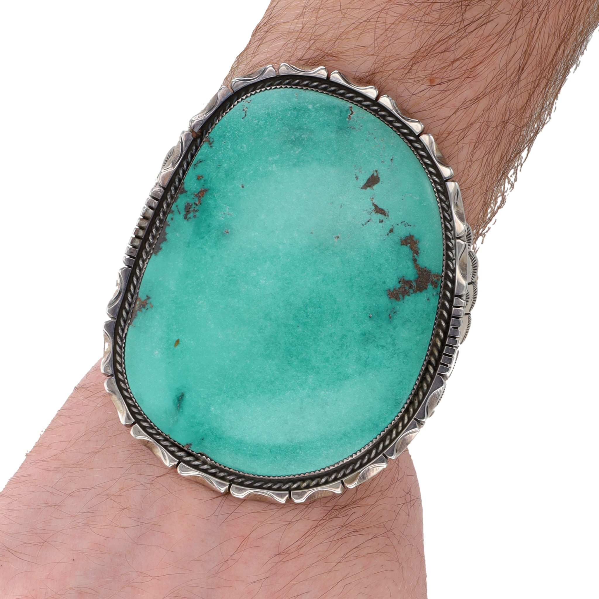 HUGE Henry Sam Navajo Sterling Turquoise Cuff Bracelet