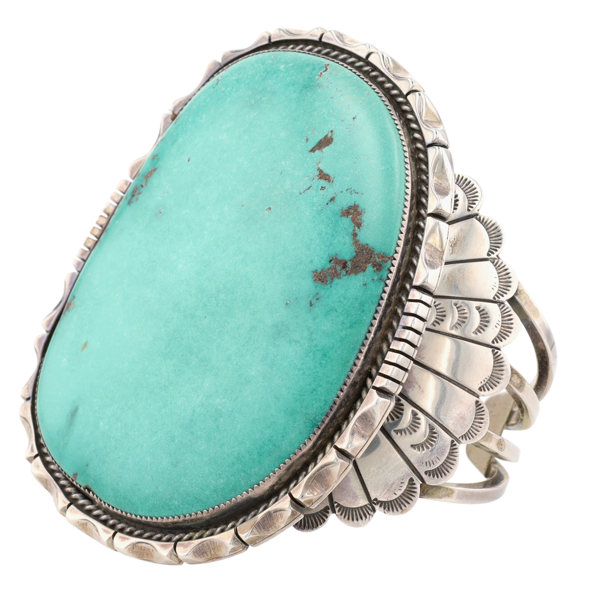 HUGE Henry Sam Navajo Sterling Turquoise Cuff Bracelet
