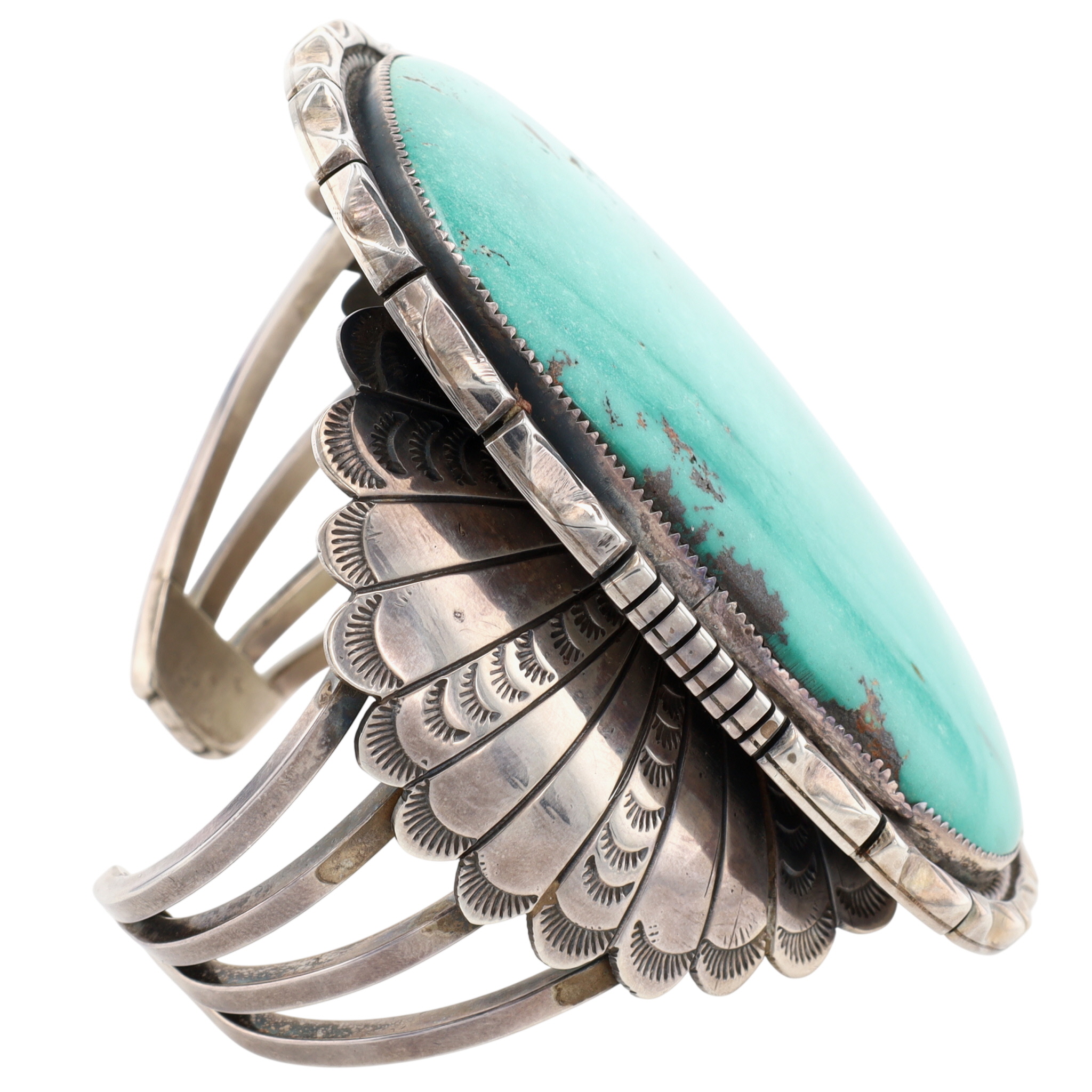 HUGE Henry Sam Navajo Sterling Turquoise Cuff Bracelet