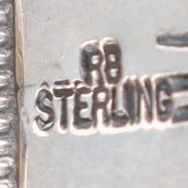 Running Bear Navajo Sterling Turquoise Hinge Pendant