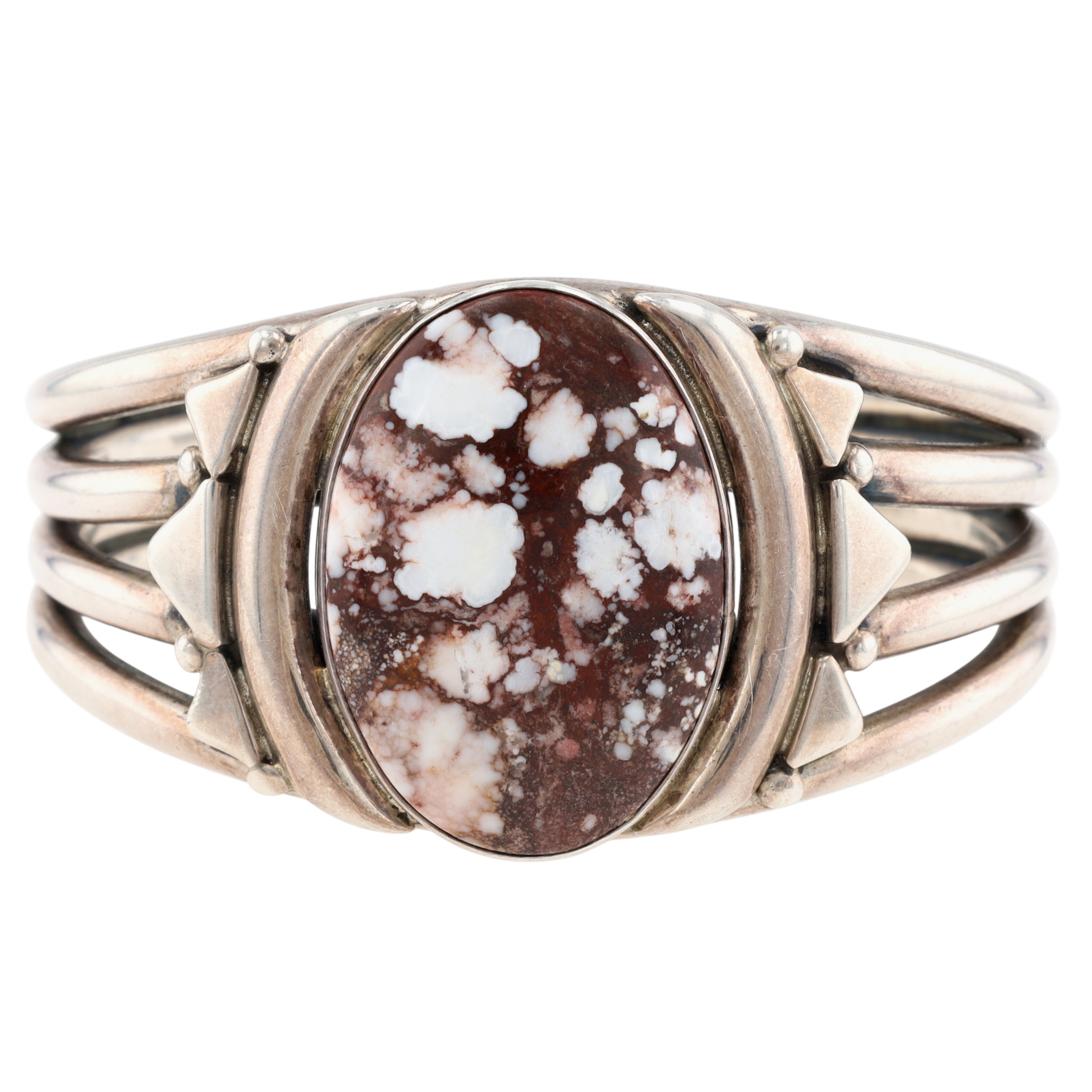 Allison Snowhawk Lee Navajo Sterling Wild Horse Magnesite Cuff Bracelet