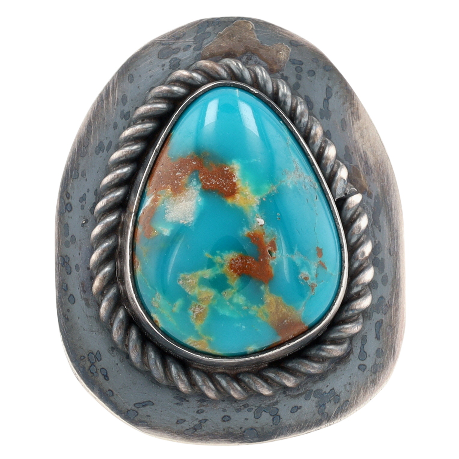 Bessie Skeets Navajo Sterling Royston Turquoise Ring Sz 9.5