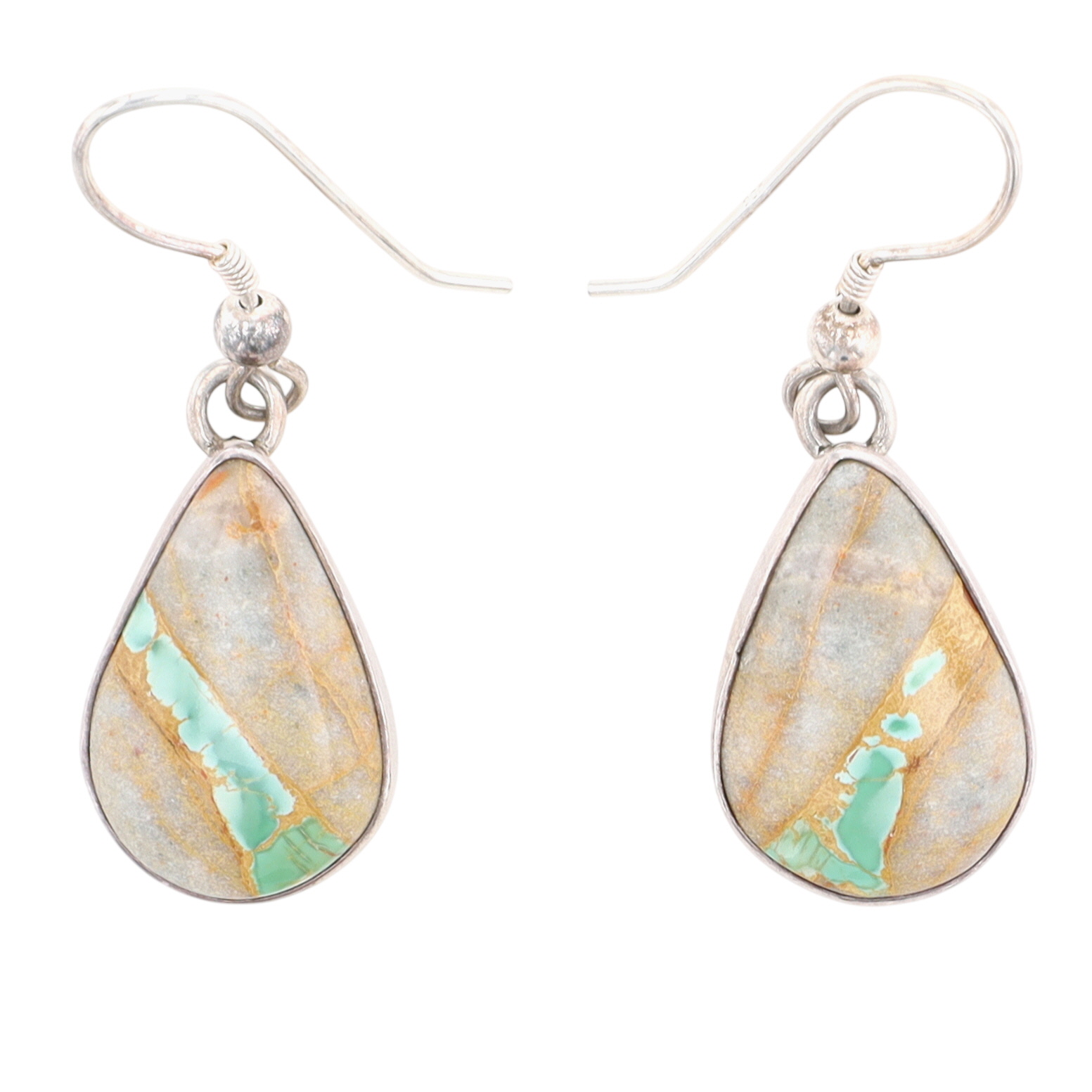 Navajo Sterling Royston Ribbon Turquoise Earrings