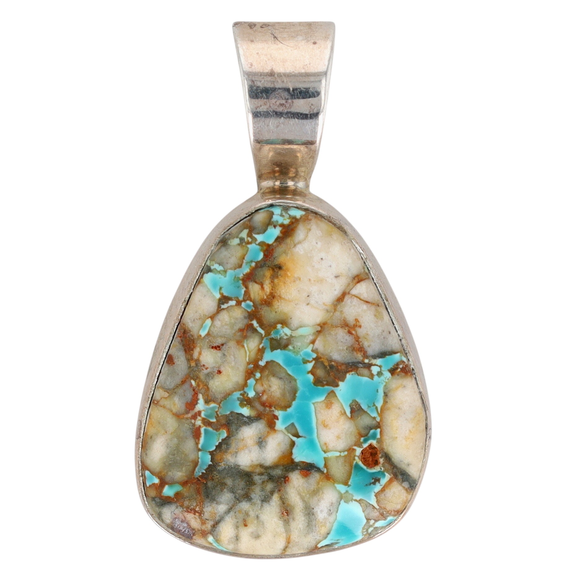 Navajo Sterling Royston Ribbon Turquoise Pendant