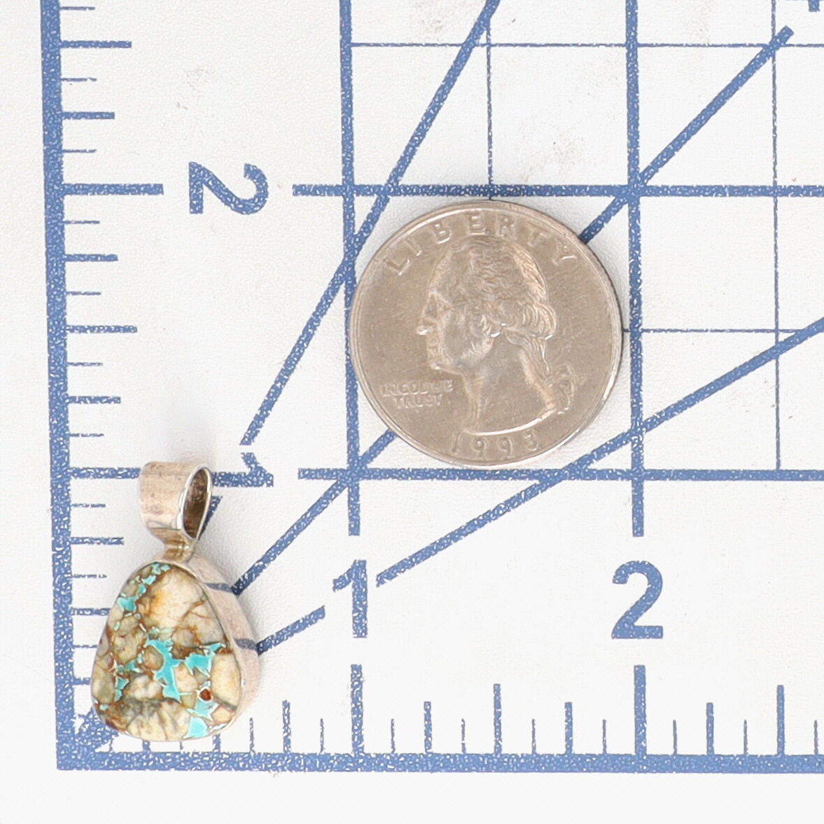Navajo Sterling Royston Ribbon Turquoise Pendant