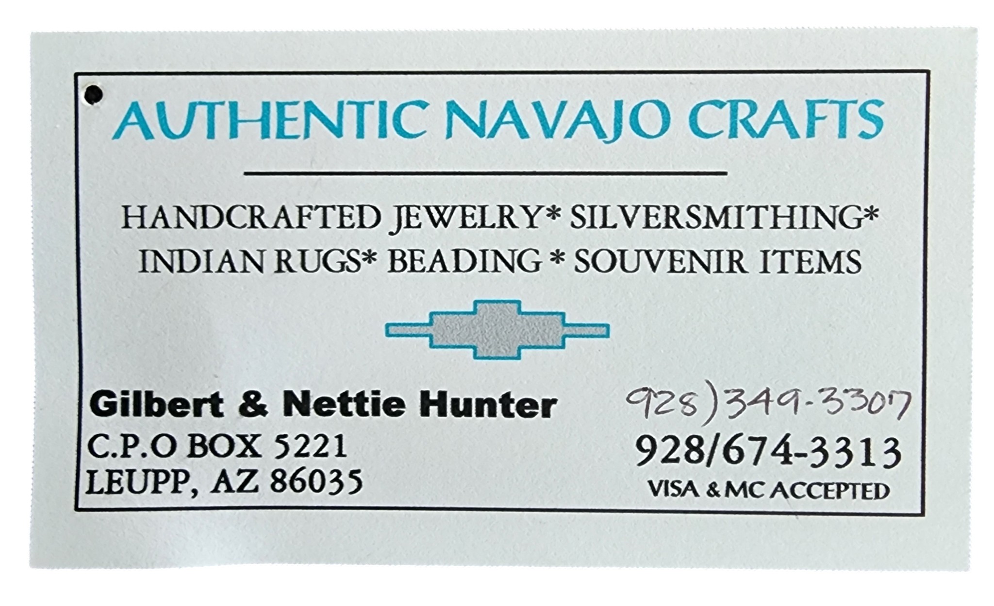 Gilbert & Nettie Hunter Navajo Sterling Kings Manassa Turquoise and Mother of Pearl Necklace