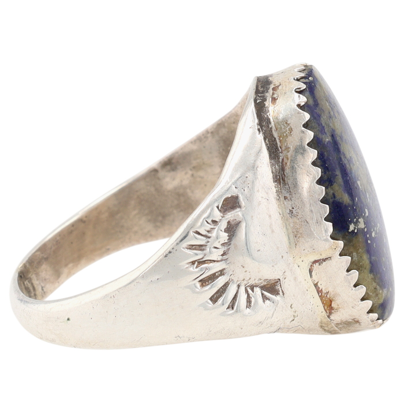 Annie Lincoln Navajo Sterling Lapis Lazuli Ring Sz 8.5