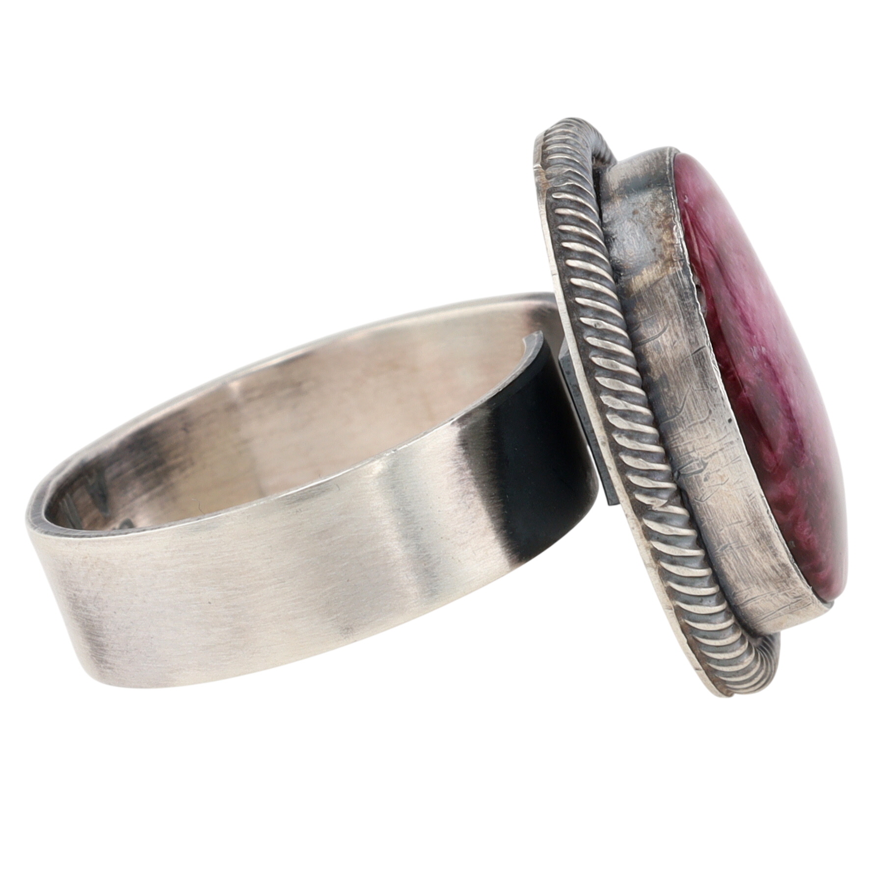 Antoinette Martinez Navajo Sterling Purple Spiny Oyster Adjustable Ring