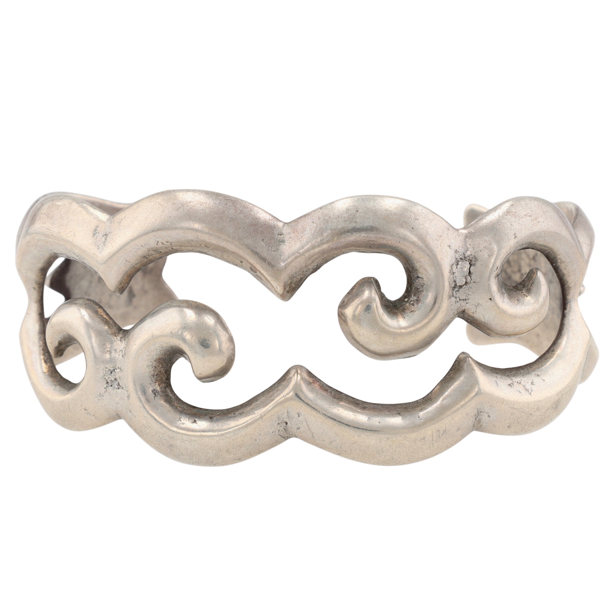 Vintage Navajo Sterling Sandcast Cuff Bracelet