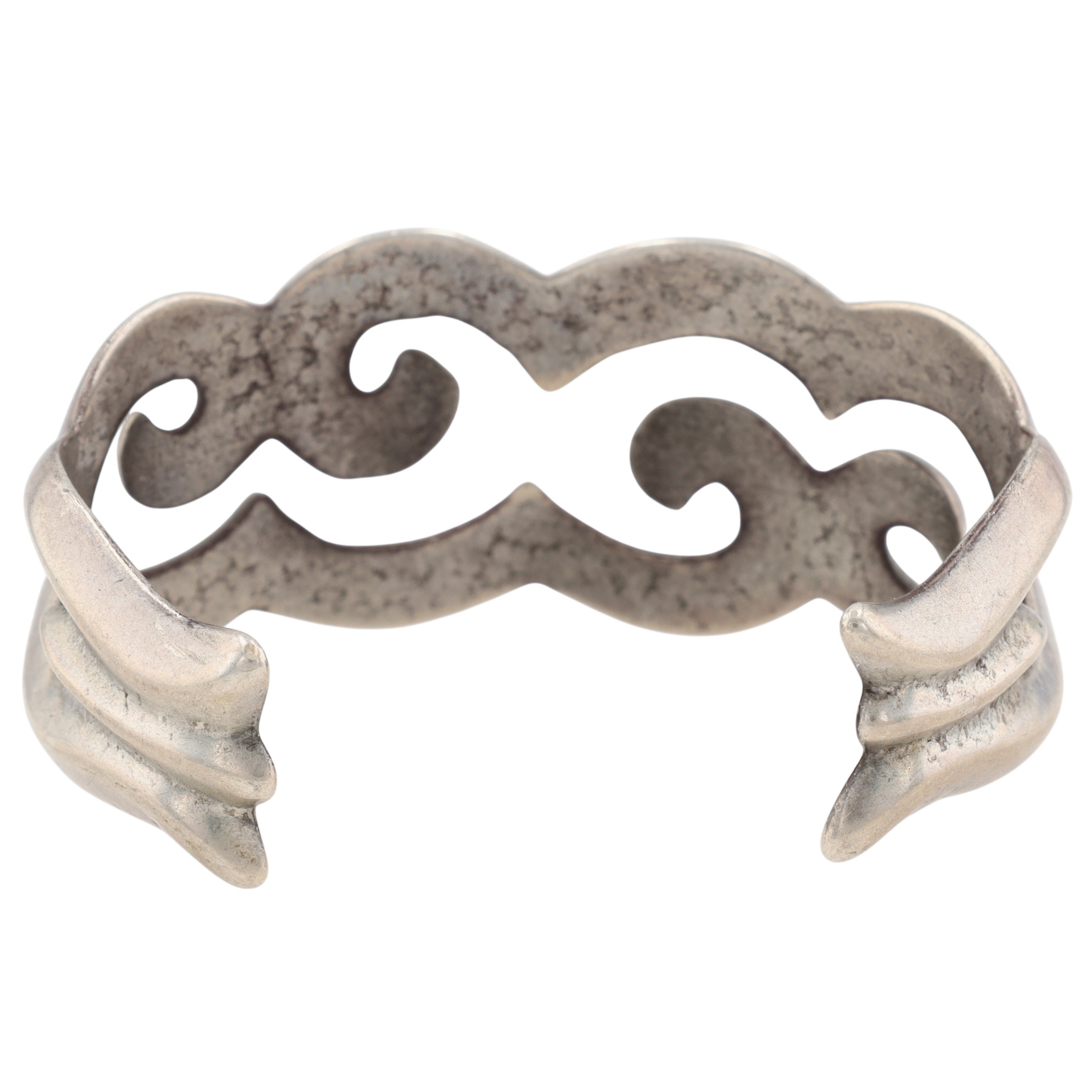 Vintage Navajo Sterling Sandcast Cuff Bracelet