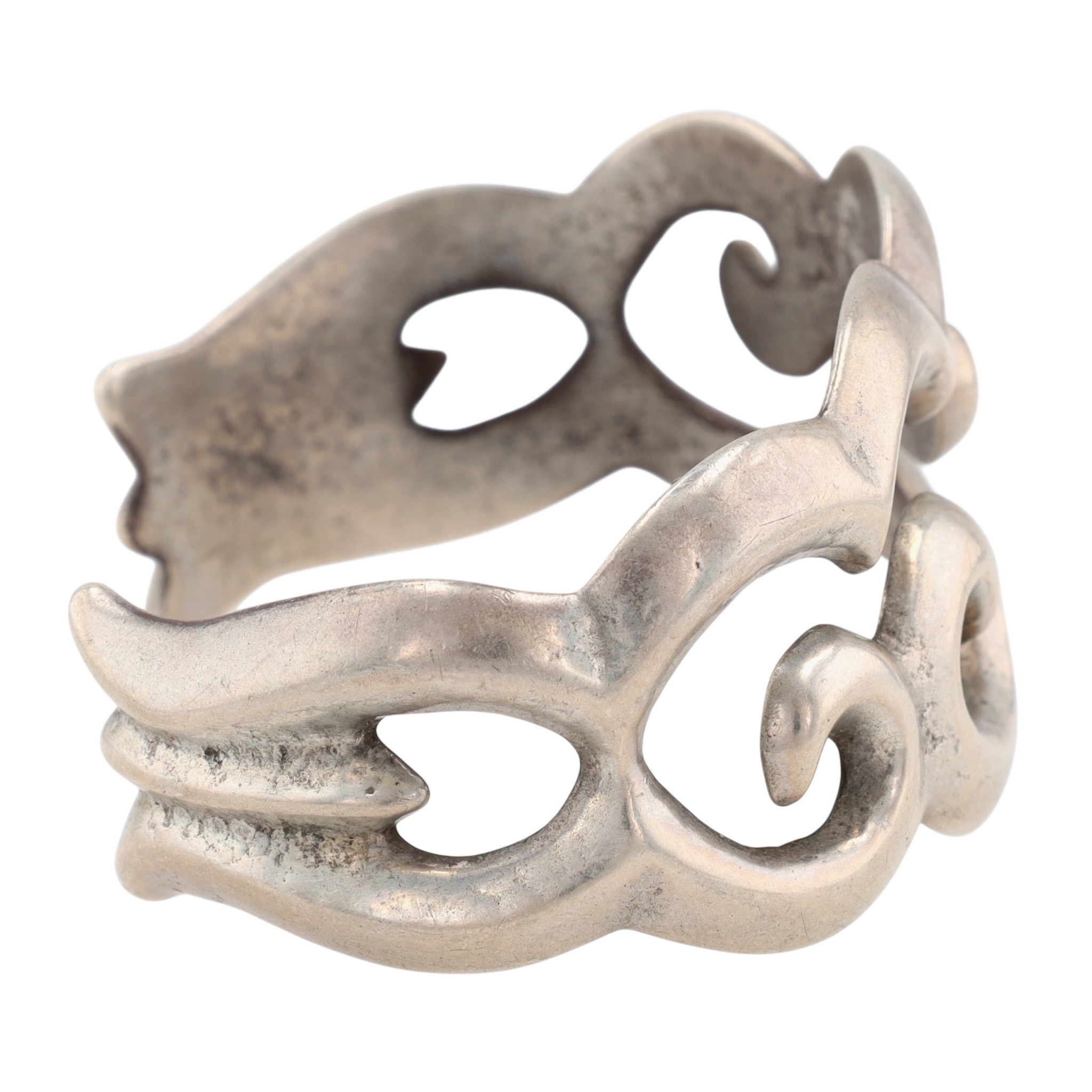 Vintage Navajo Sterling Sandcast Cuff Bracelet
