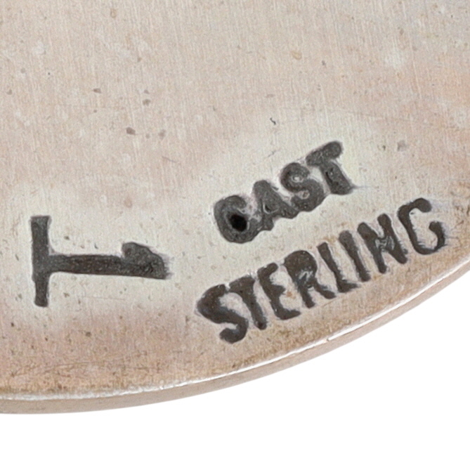 Signed Hopi Sterling Overlay Cast Earrings