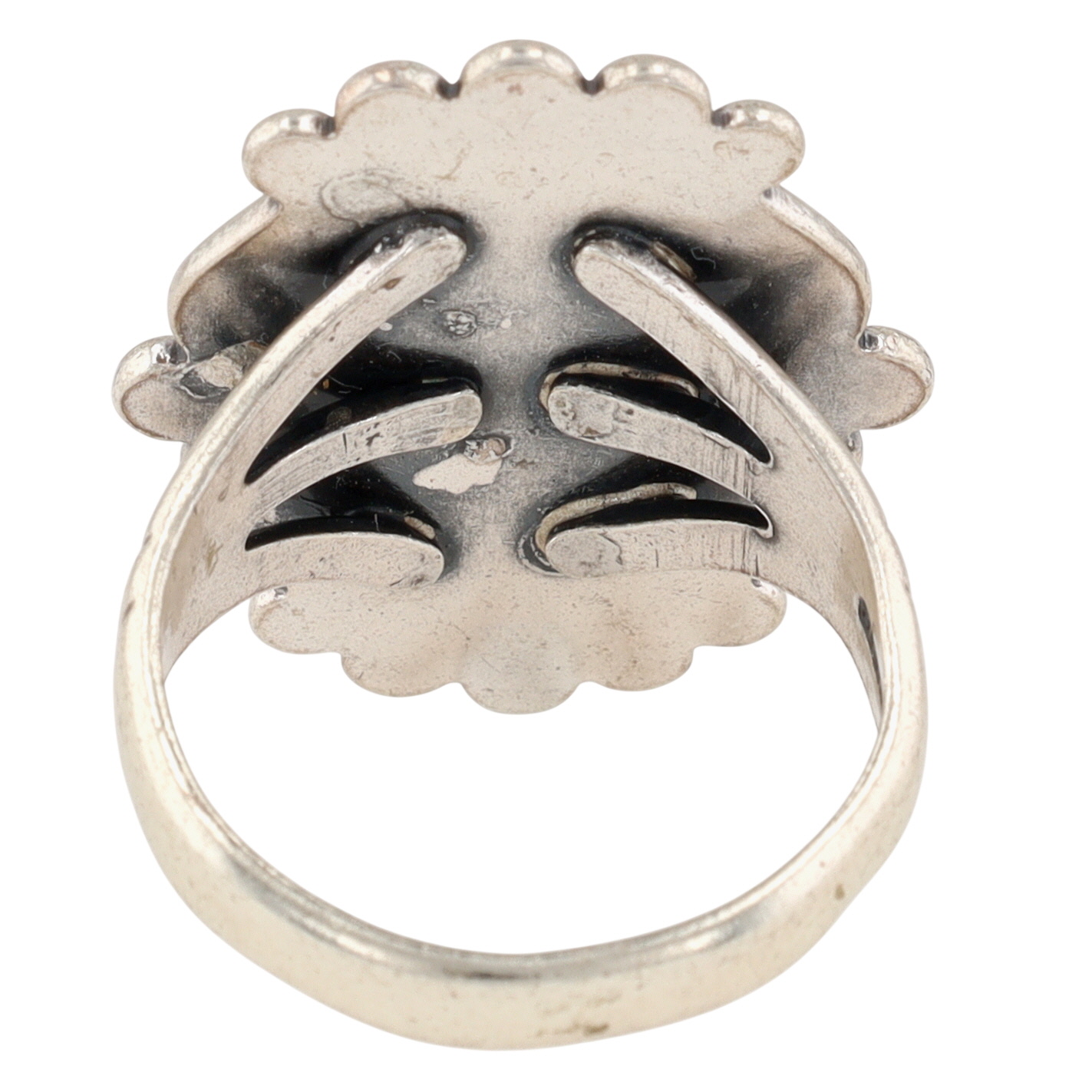 Bell Trading Post Sterling Turquoise Ring Sz 7.5