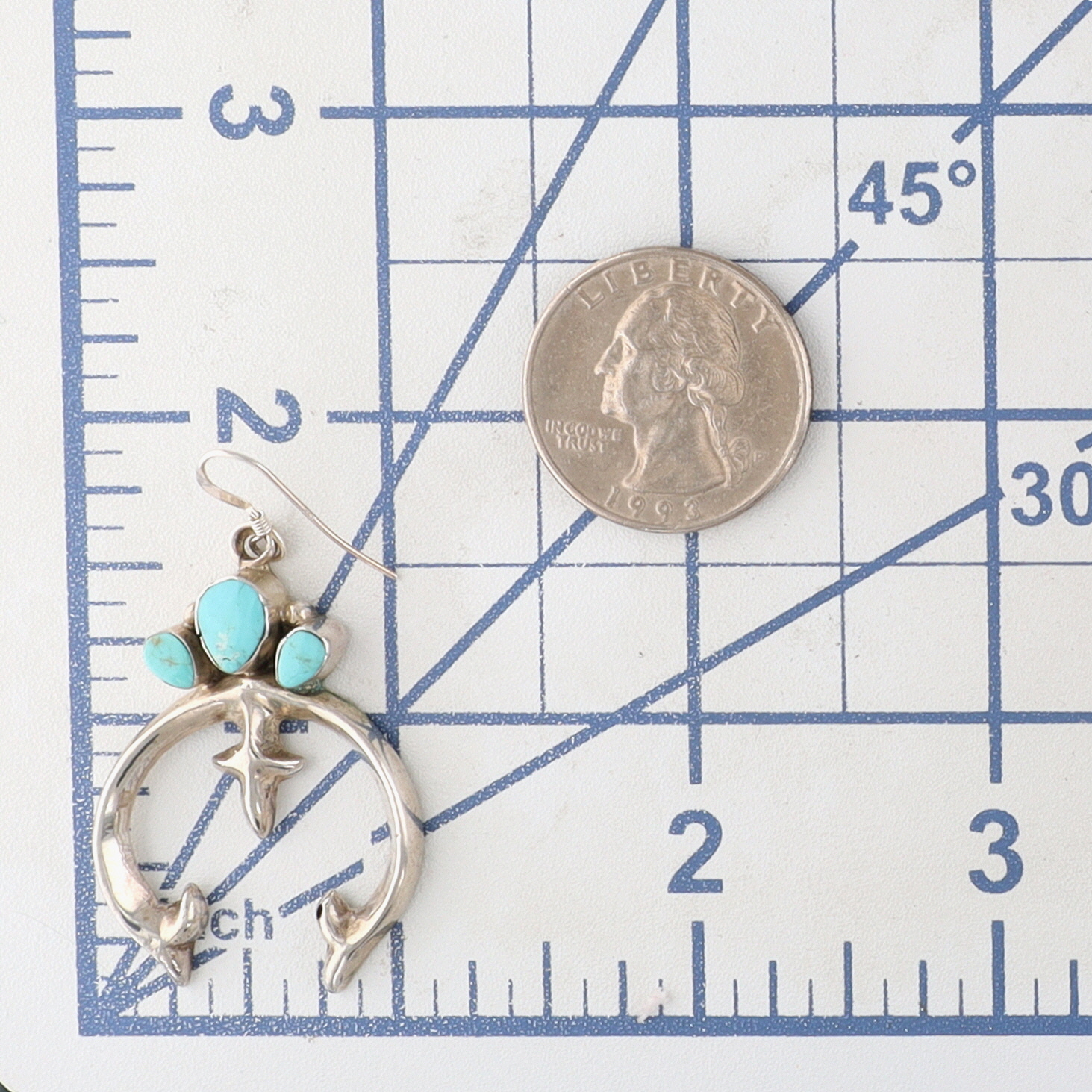 Greg Yazzie Navajo Sterling Turquoise Naja Earrings