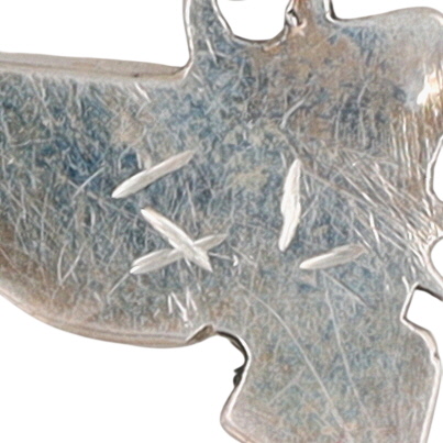 Stephen Lonjose Zuni Sterling Carved Hummingbird Earrings