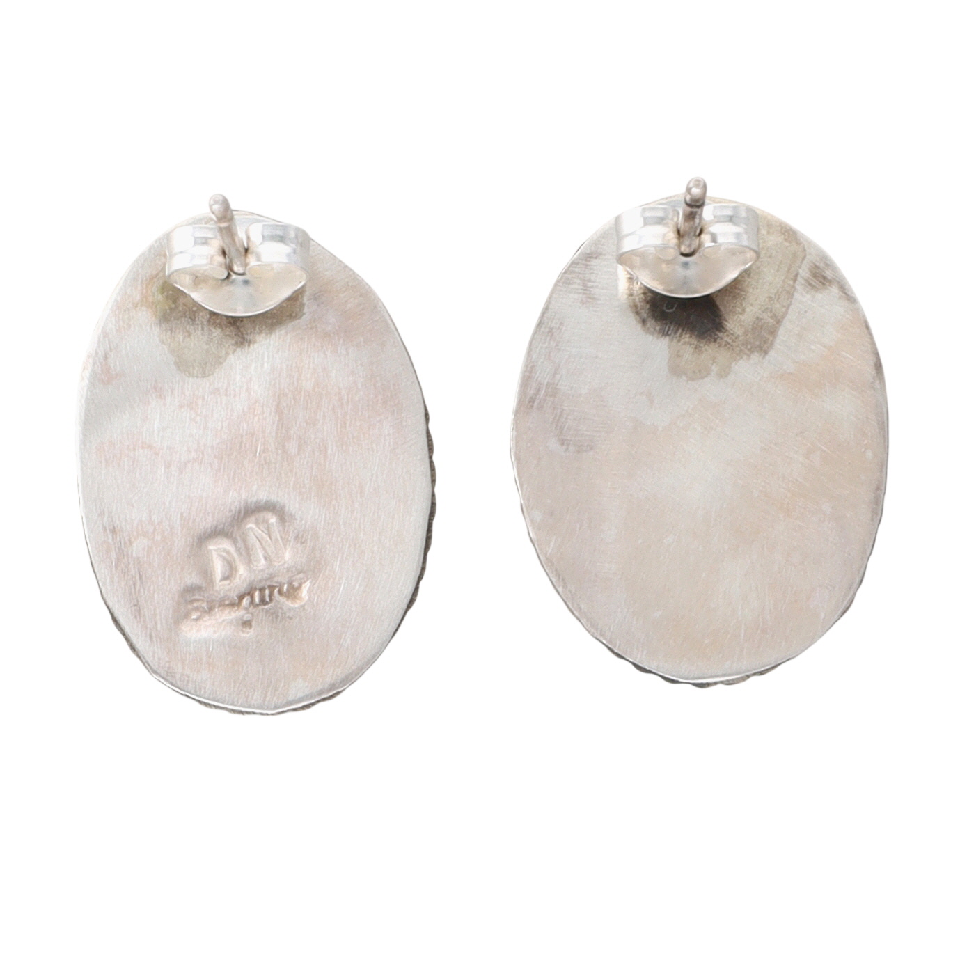 Donovan Nez Navajo Sterling Kingman Turquoise Earrings