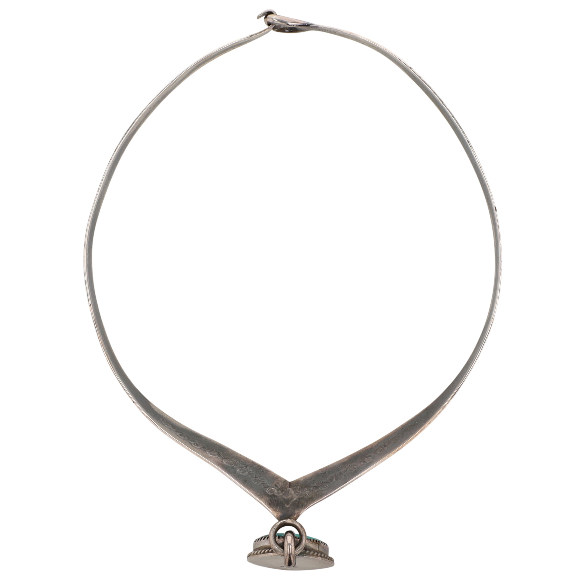 Loren Begay Anglo Sterling Turquoise Collar Necklace