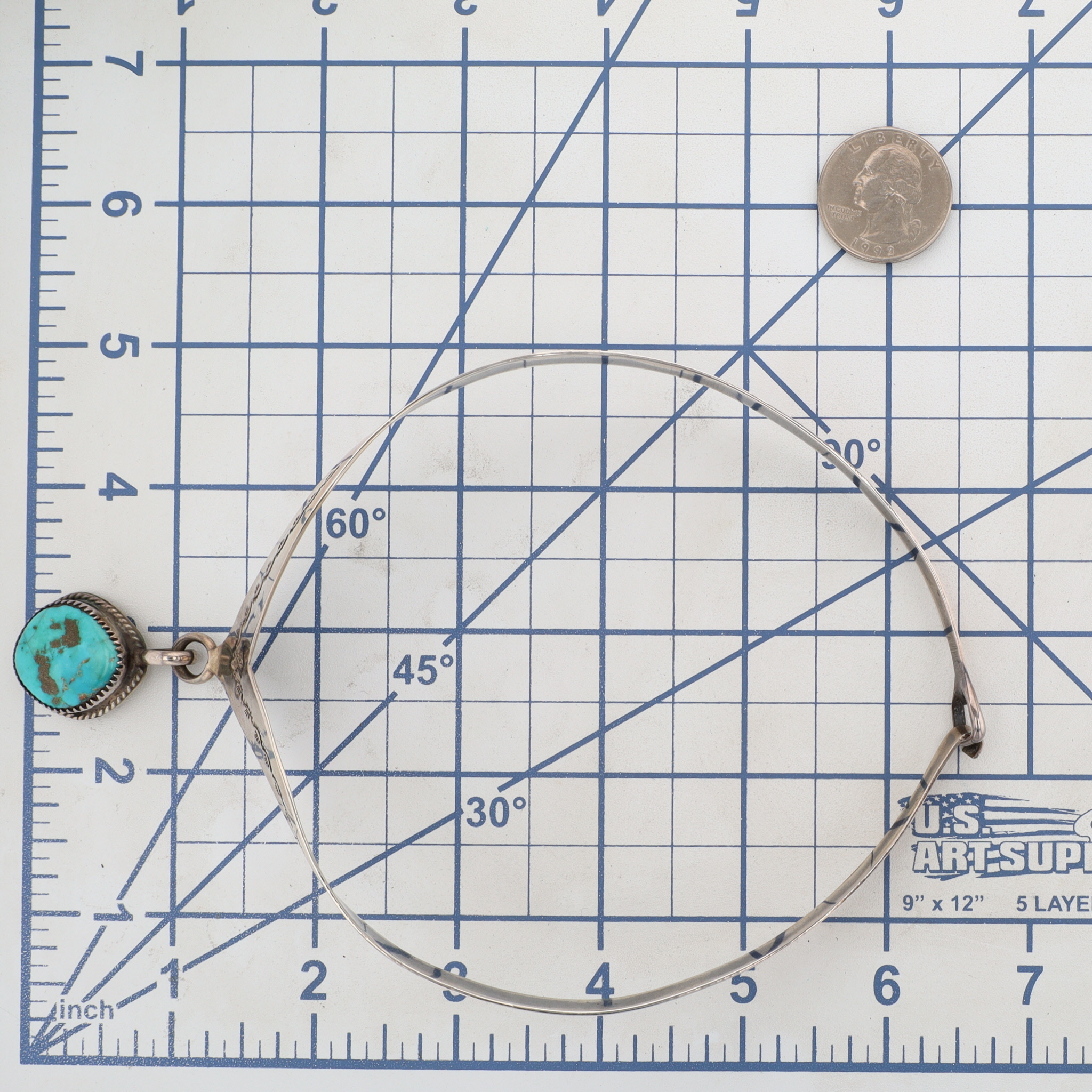 Loren Begay Anglo Sterling Turquoise Collar Necklace