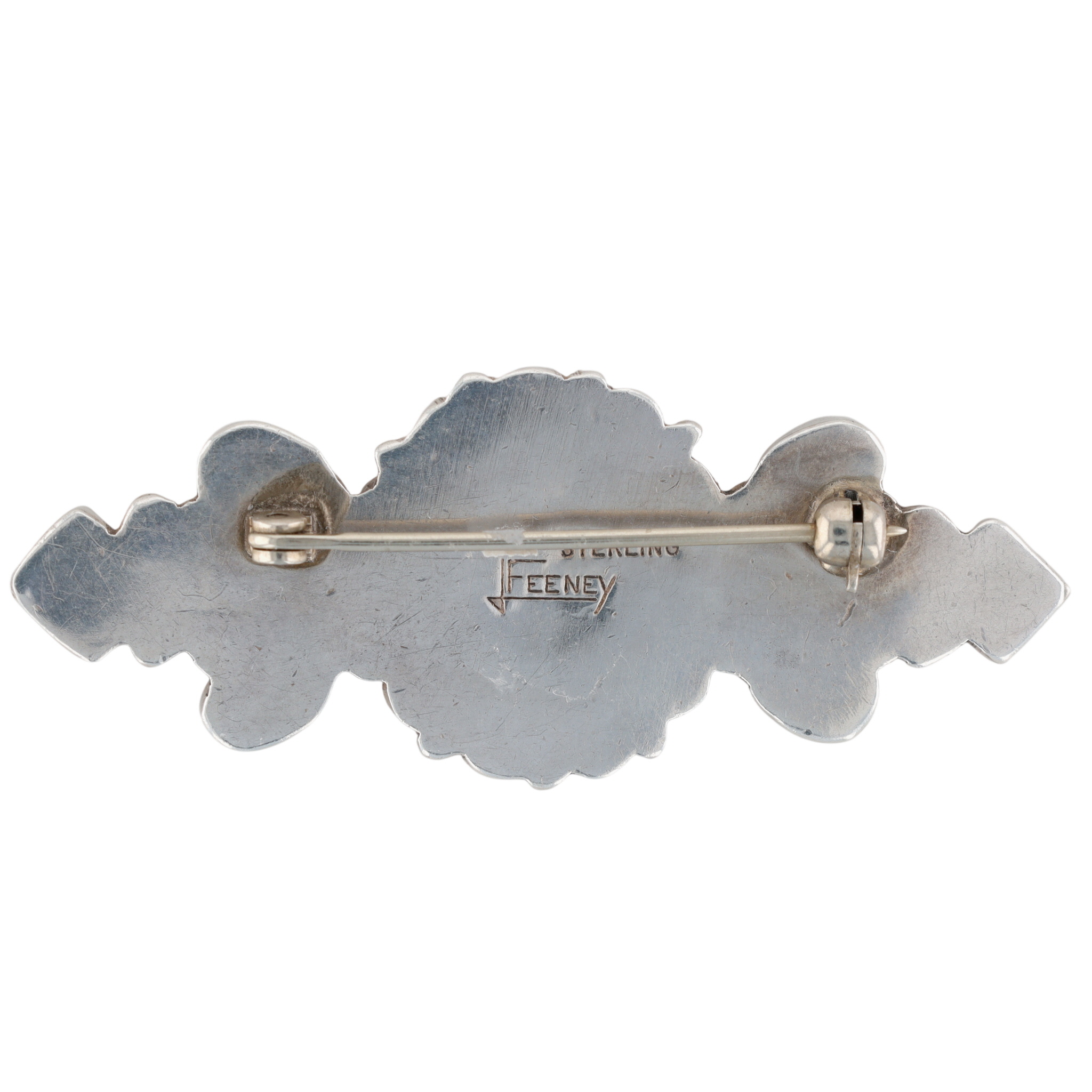 Leo Feeney Anglo Sterling Multi-Stone Cluster Brooch