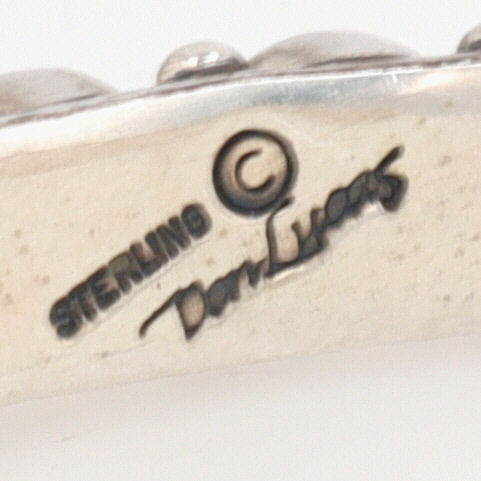 Don Lucas Anglo Sterling Turquoise Row Cuff Bracelet