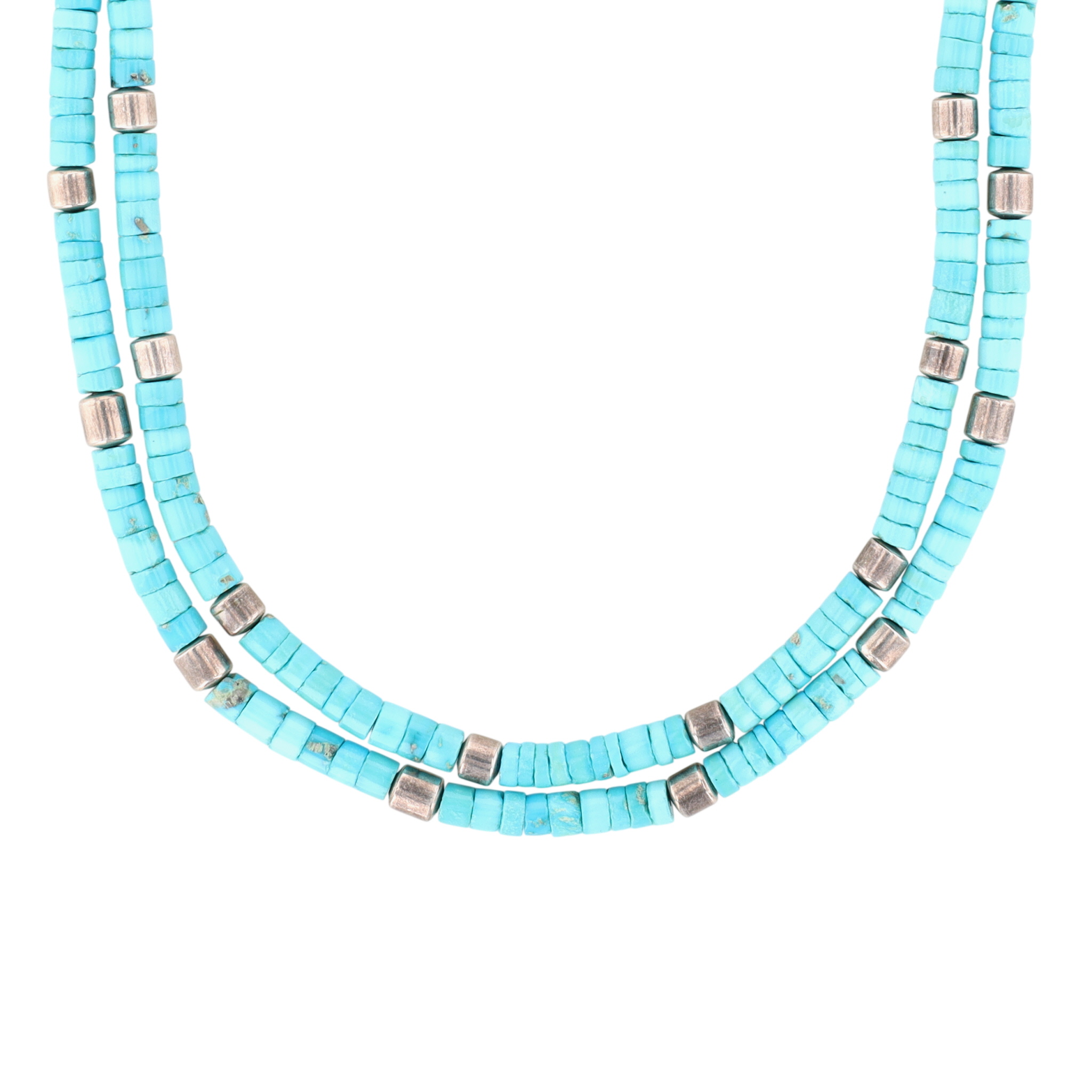 Christin Wolf Designs Sterling Turquoise Multi-Strand Necklace