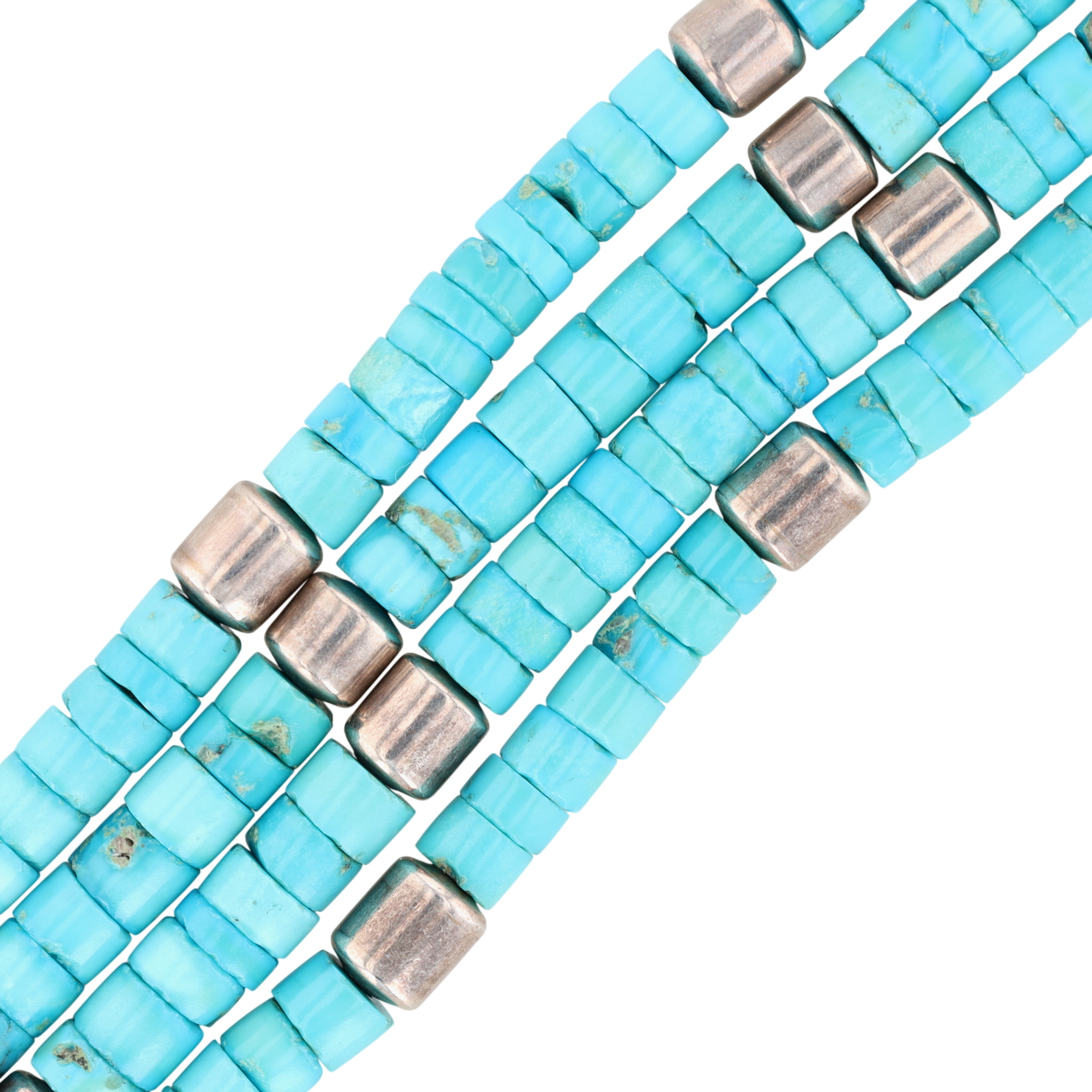 Christin Wolf Designs Sterling Turquoise Multi-Strand Necklace