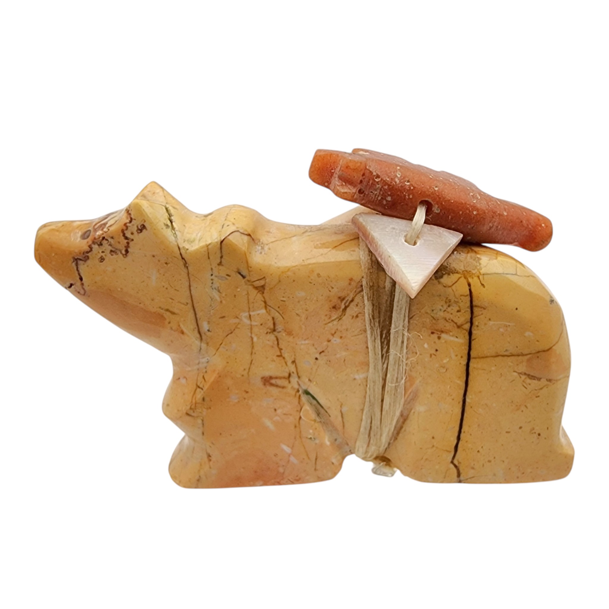 Zuni Jasper Offering Bear Fetish Carving