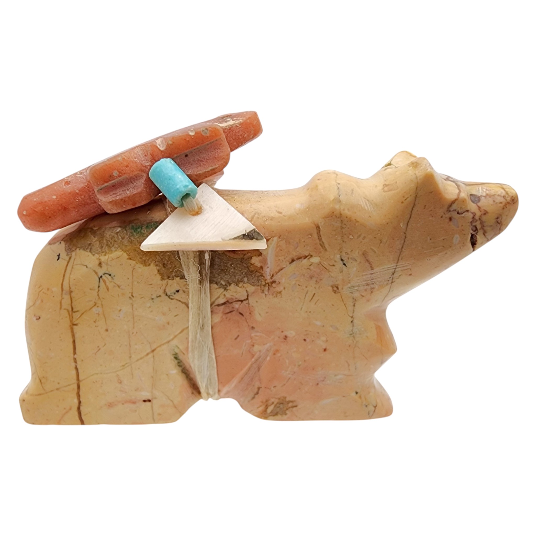 Zuni Jasper Offering Bear Fetish Carving