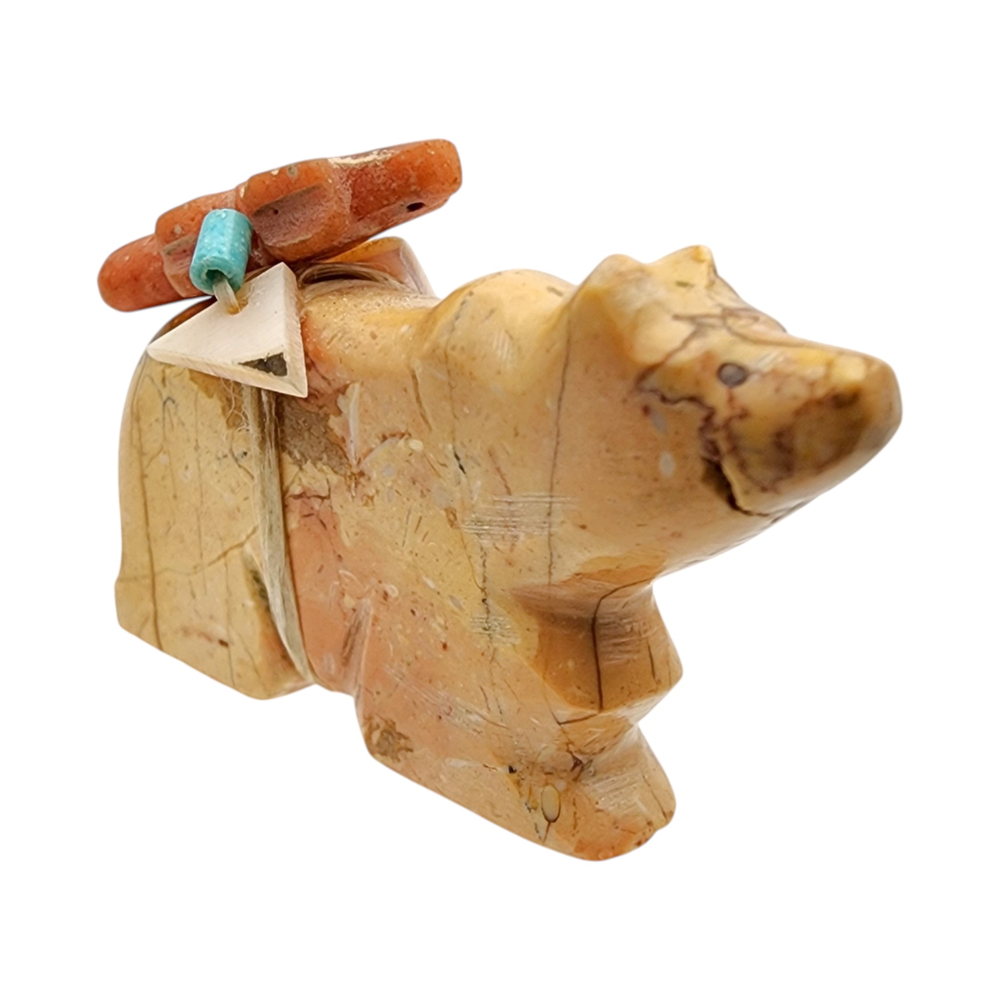 Zuni Jasper Offering Bear Fetish Carving