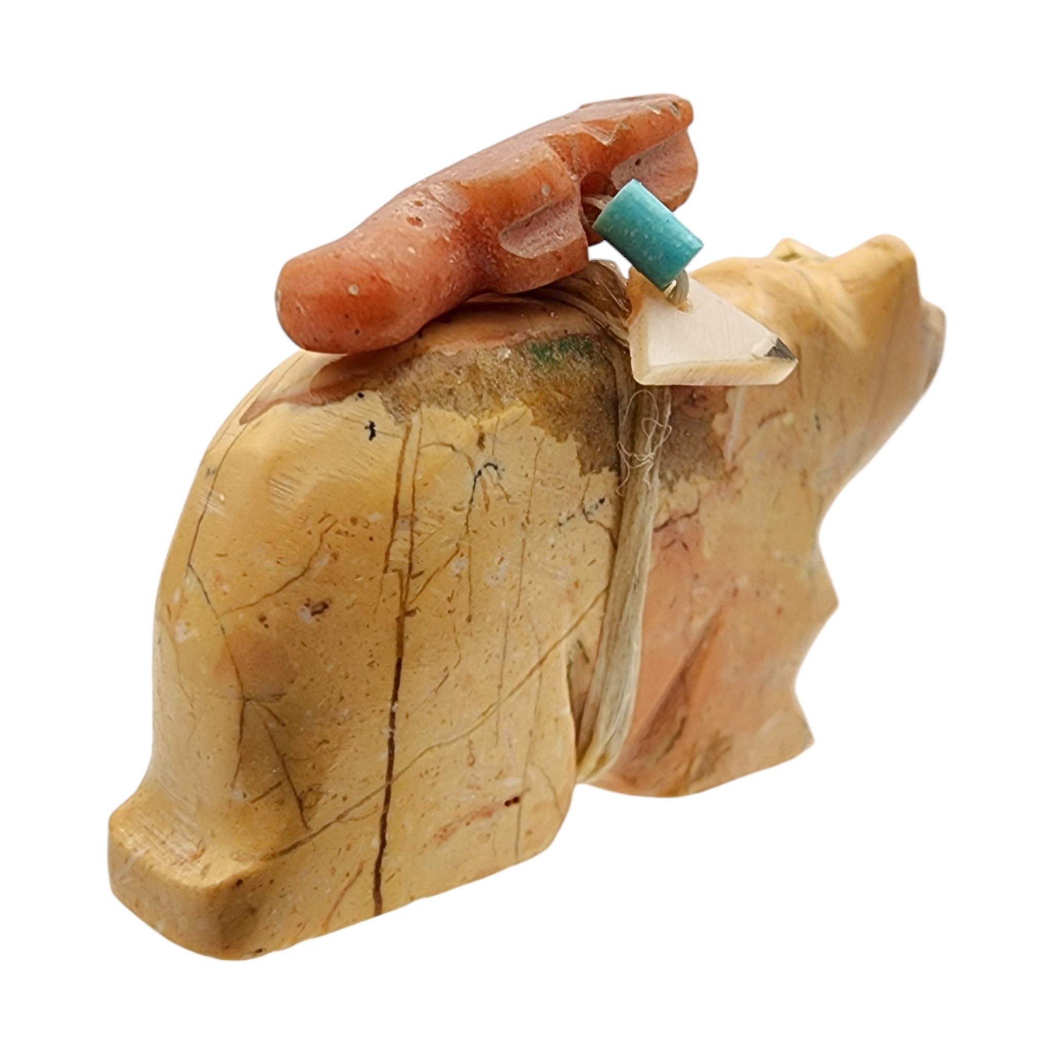 Zuni Jasper Offering Bear Fetish Carving