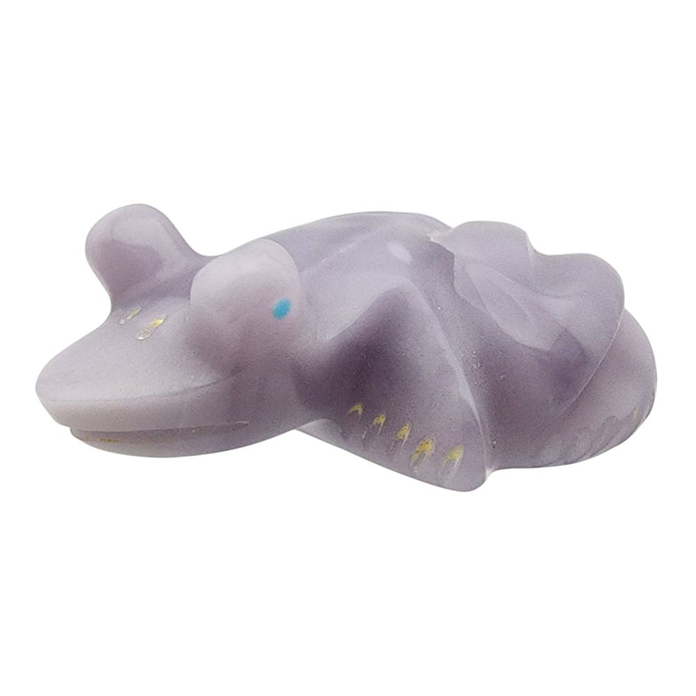 Lot 406: Fred Weekoty Zuni Purple Jade Frog Fetish Carving