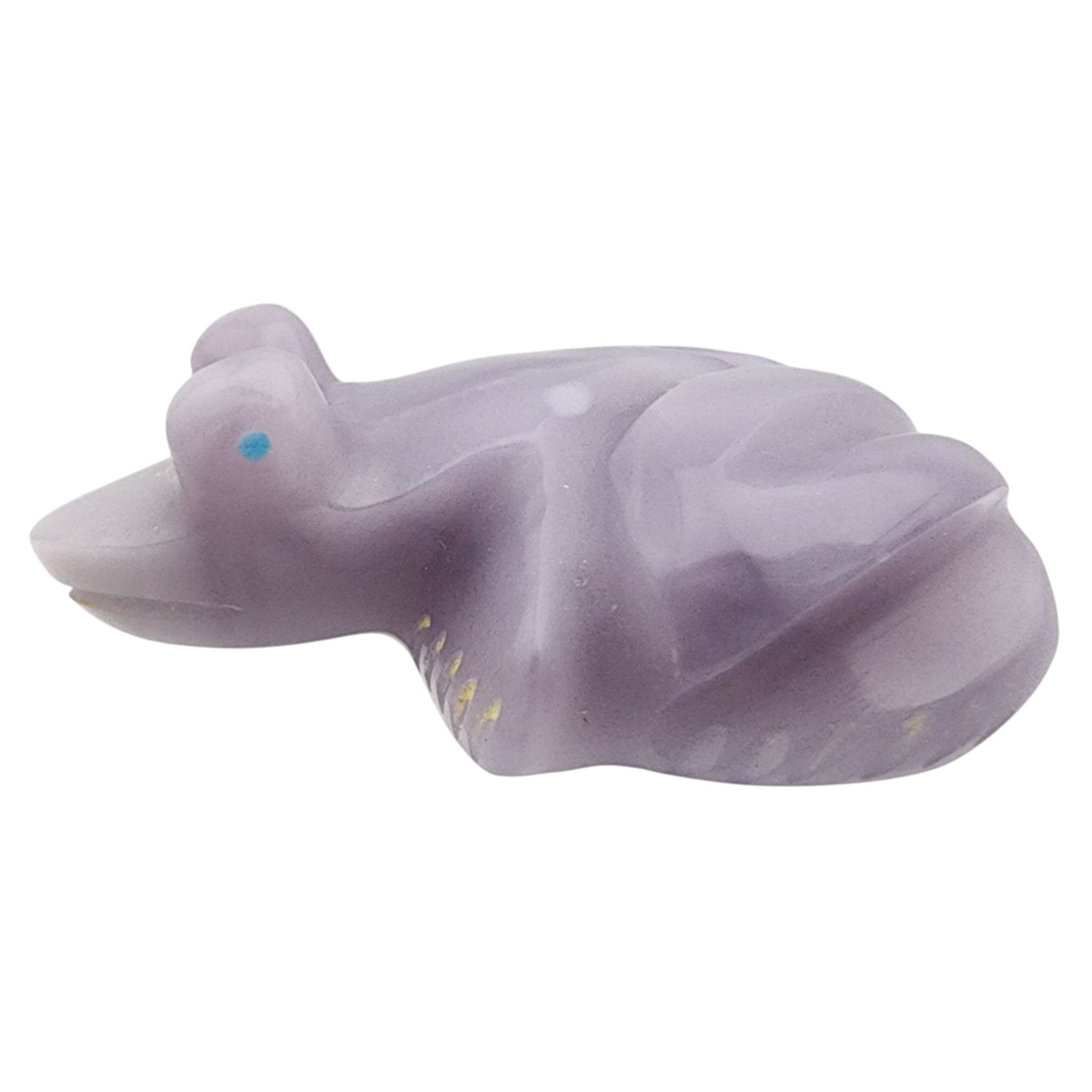 Fred Weekoty Zuni Purple Jade Frog Fetish Carving